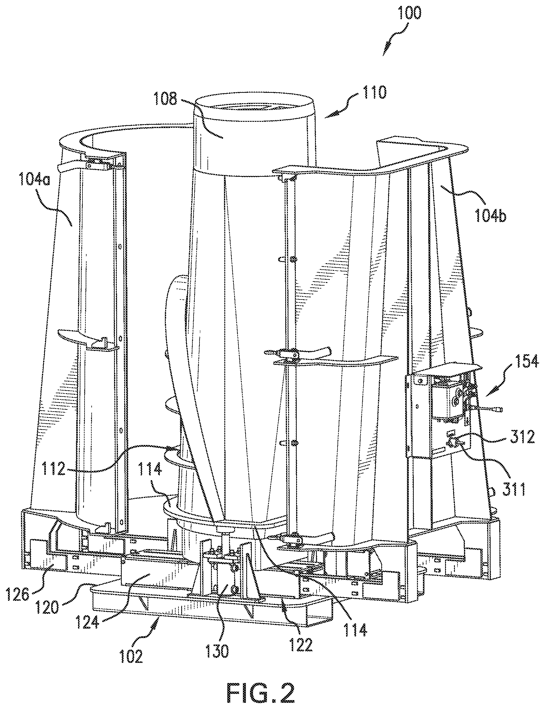 Patent US12365113 Figure 2 – Form for vertically casting flared end products and method of manufacturing the same