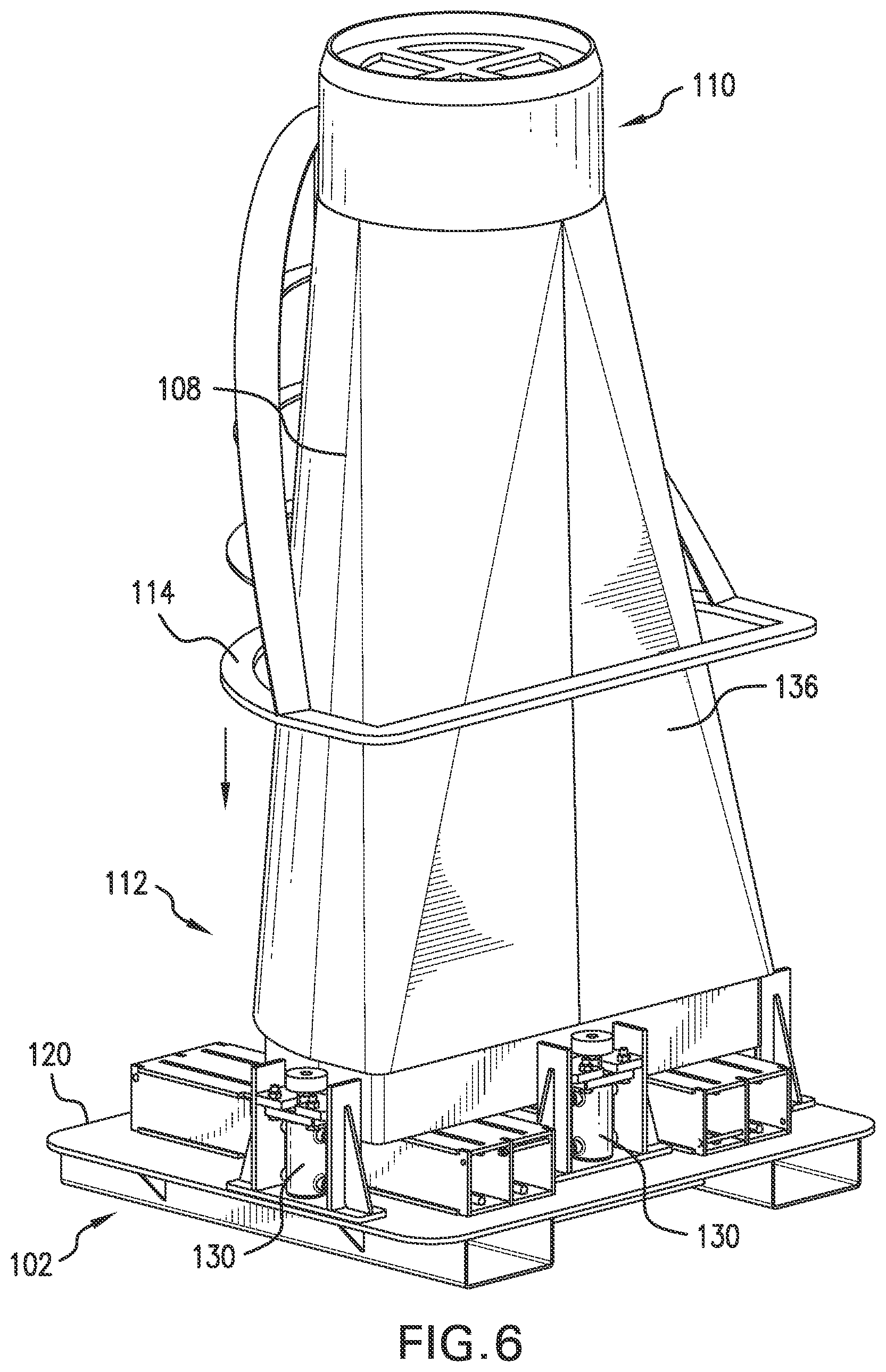 Patent US12365113 Figure 7 – Form for vertically casting flared end products and method of manufacturing the same