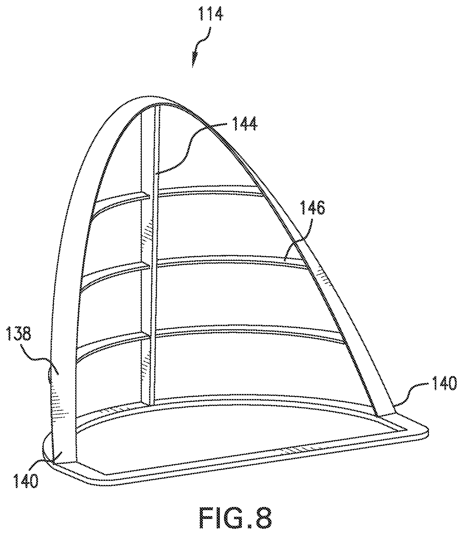 Patent US12365113 Figure 9 – Form for vertically casting flared end products and method of manufacturing the same