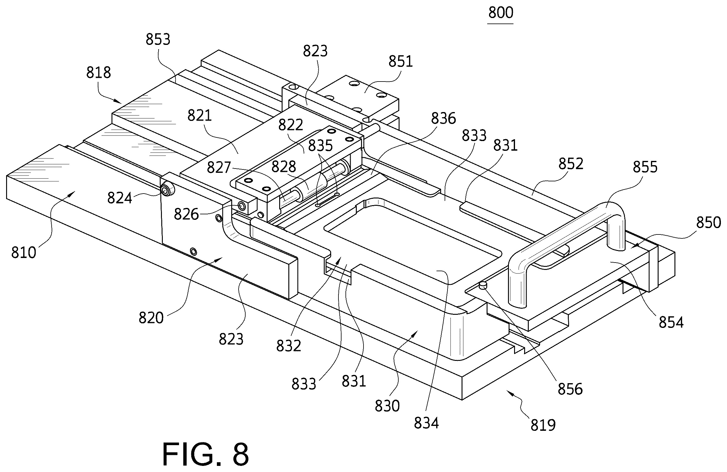 Patent US12365130 Figure 7 – Overlay applicator machine and method of providing the same