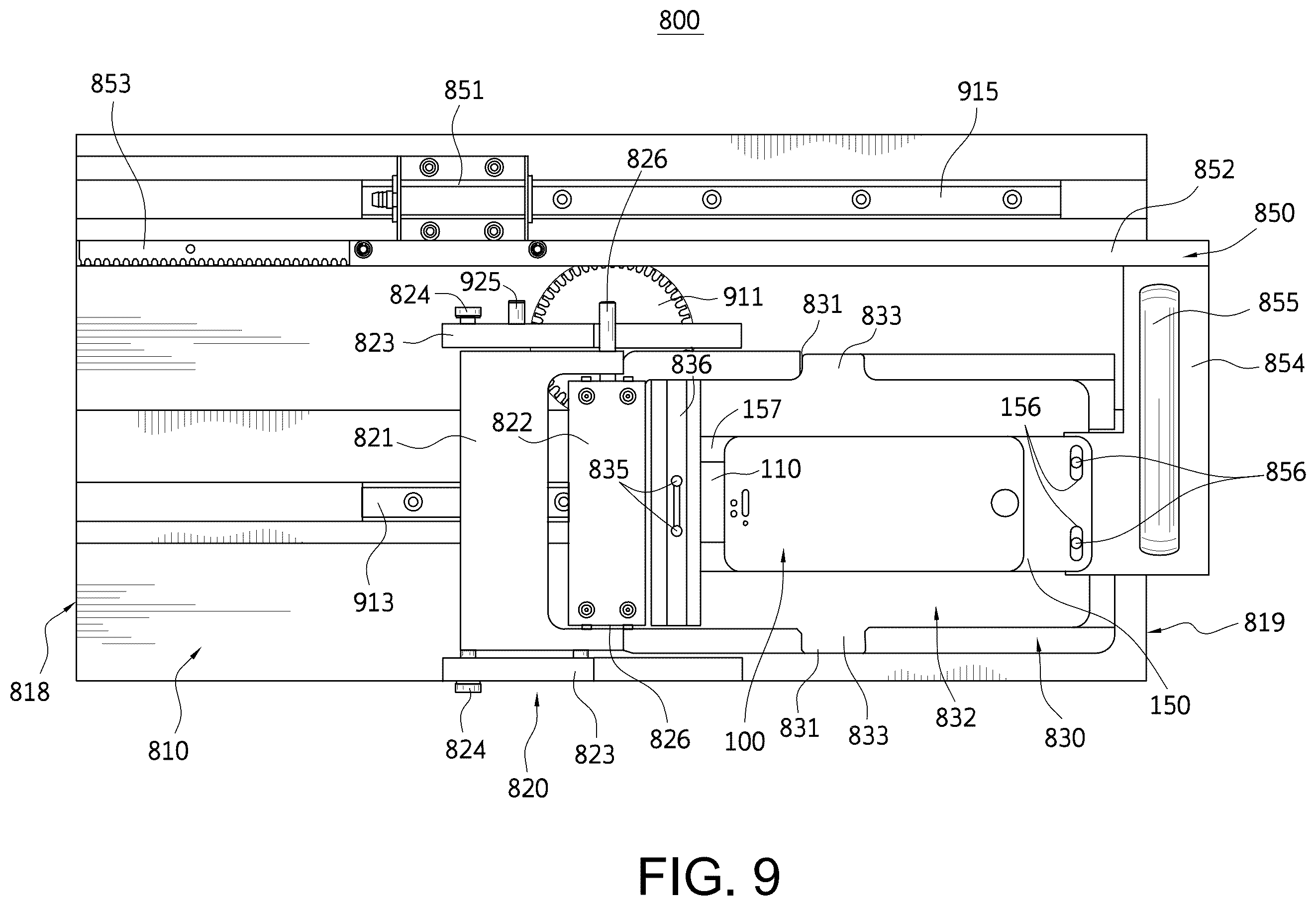 Patent US12365130 Figure 8 – Overlay applicator machine and method of providing the same