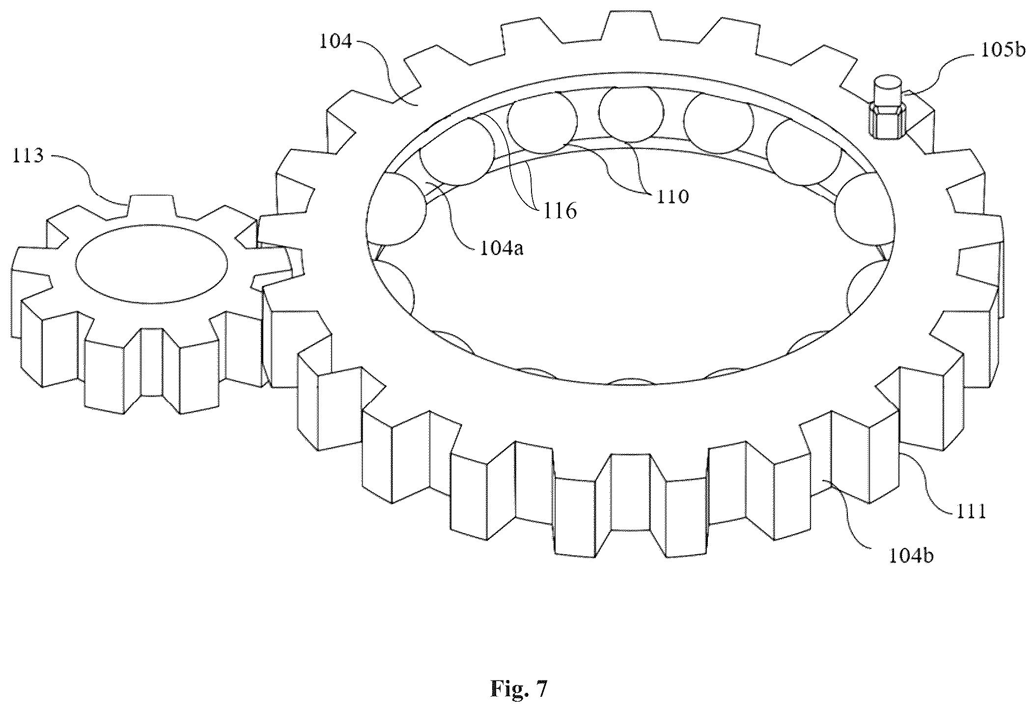 Patent US12365135 Figure 7 – Device connectable to an additive manufacturing system, an additive manufacturing system and a method of producing a construction element