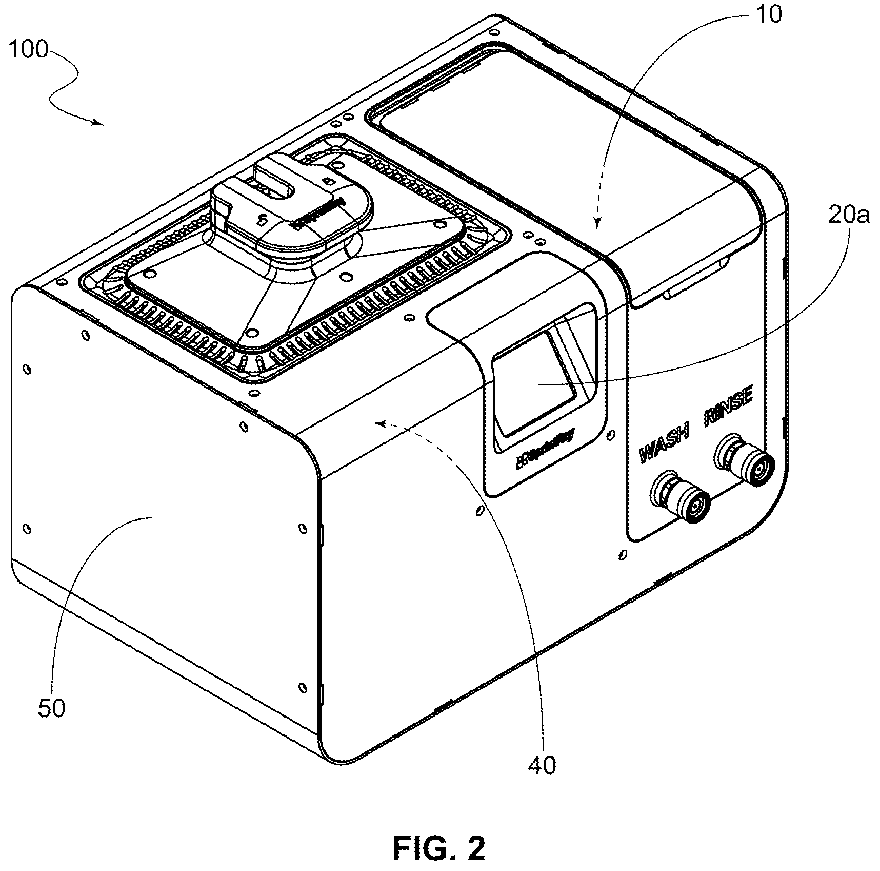 Patent US12365138 Figure 2 – Multi-stage wash system for vat polymerization-based 3D printed parts