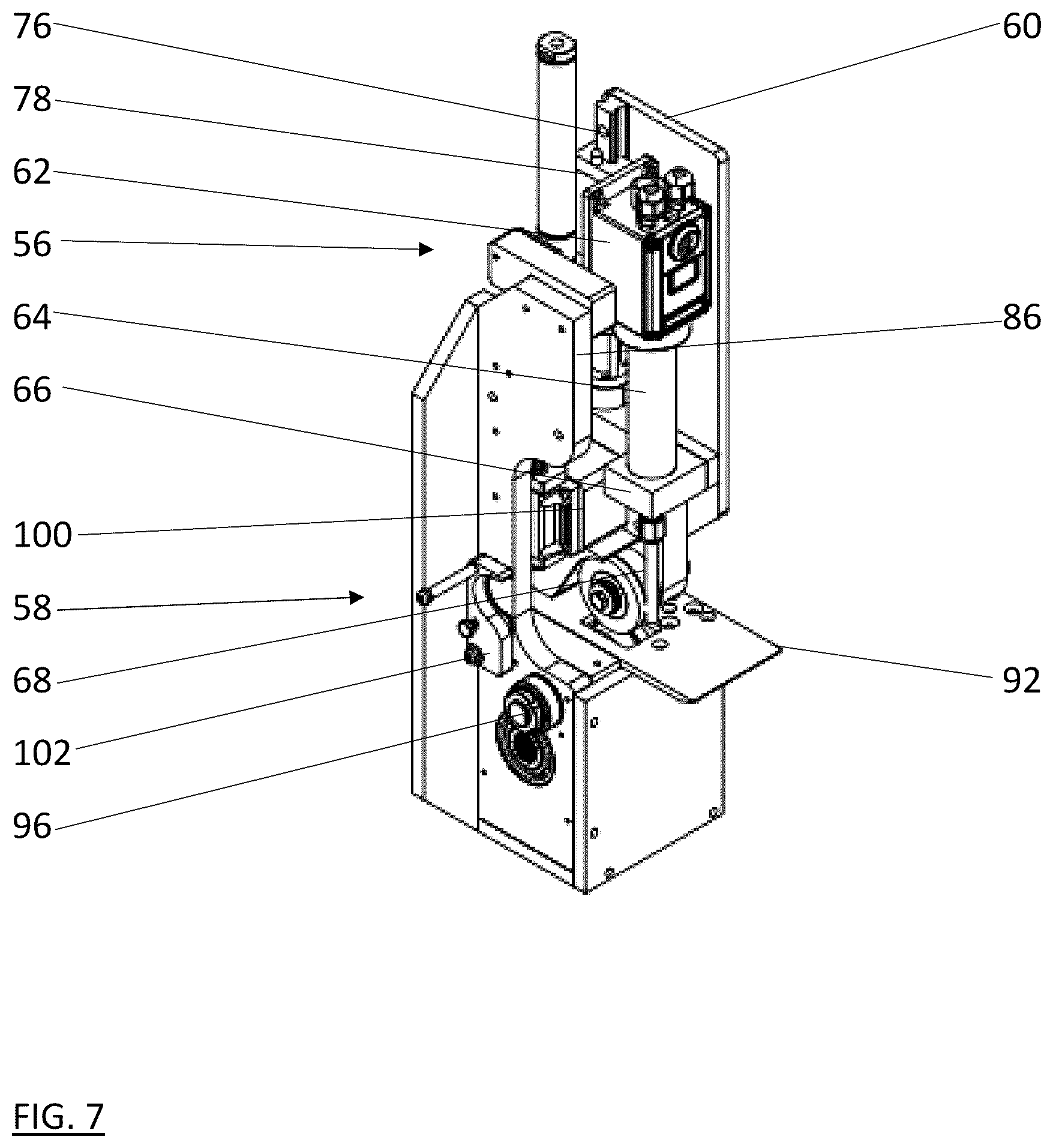 Patent US12365145 Figure 7 – Mesh to flexible screen frame laminator