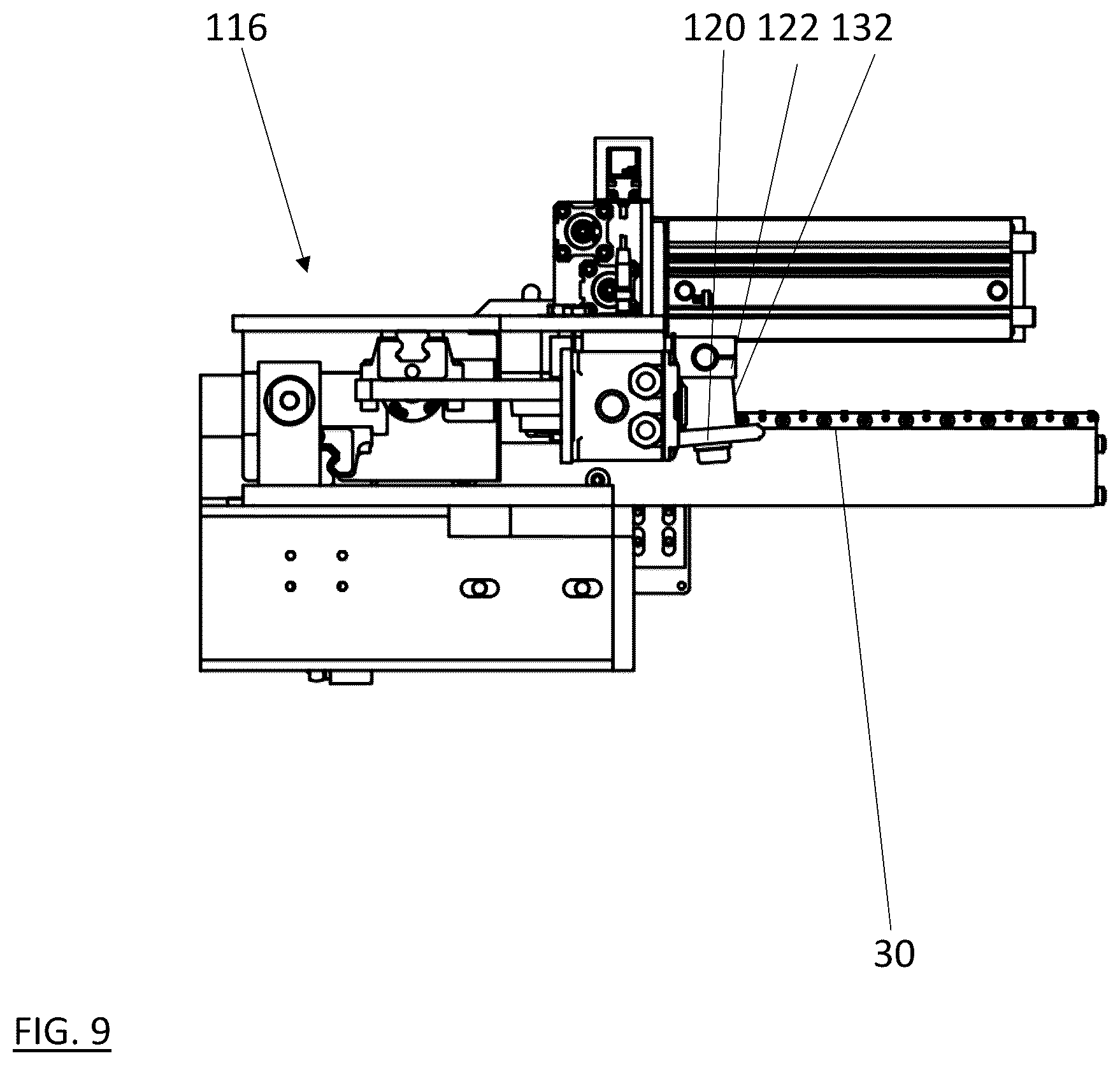 Patent US12365145 Figure 9 – Mesh to flexible screen frame laminator