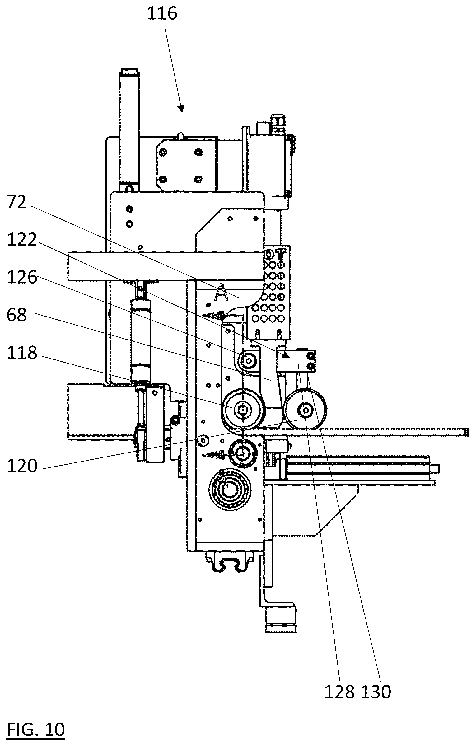 Patent US12365145 Figure 10 – Mesh to flexible screen frame laminator