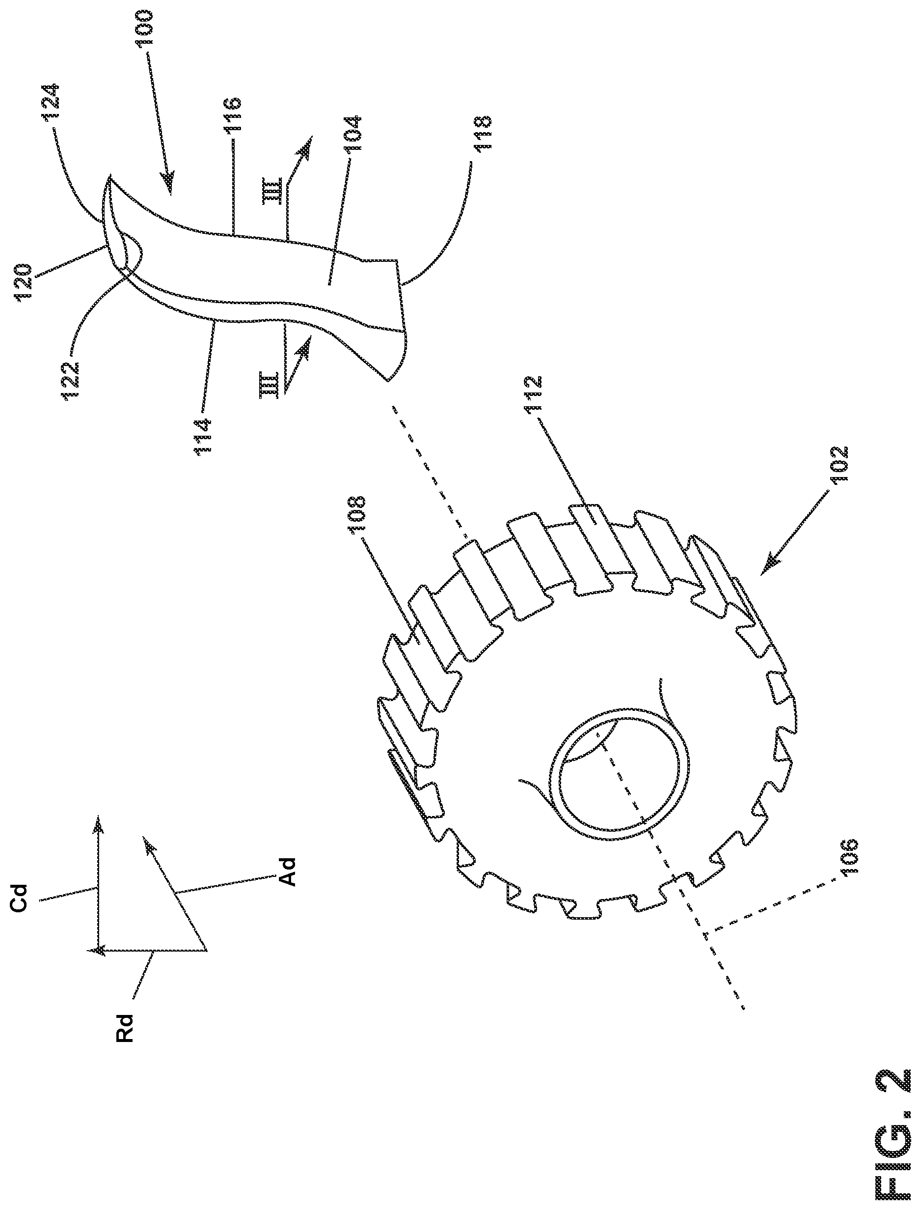Patent US12365149 Figure 2 – Automated fiber placement assembly with pressure roller