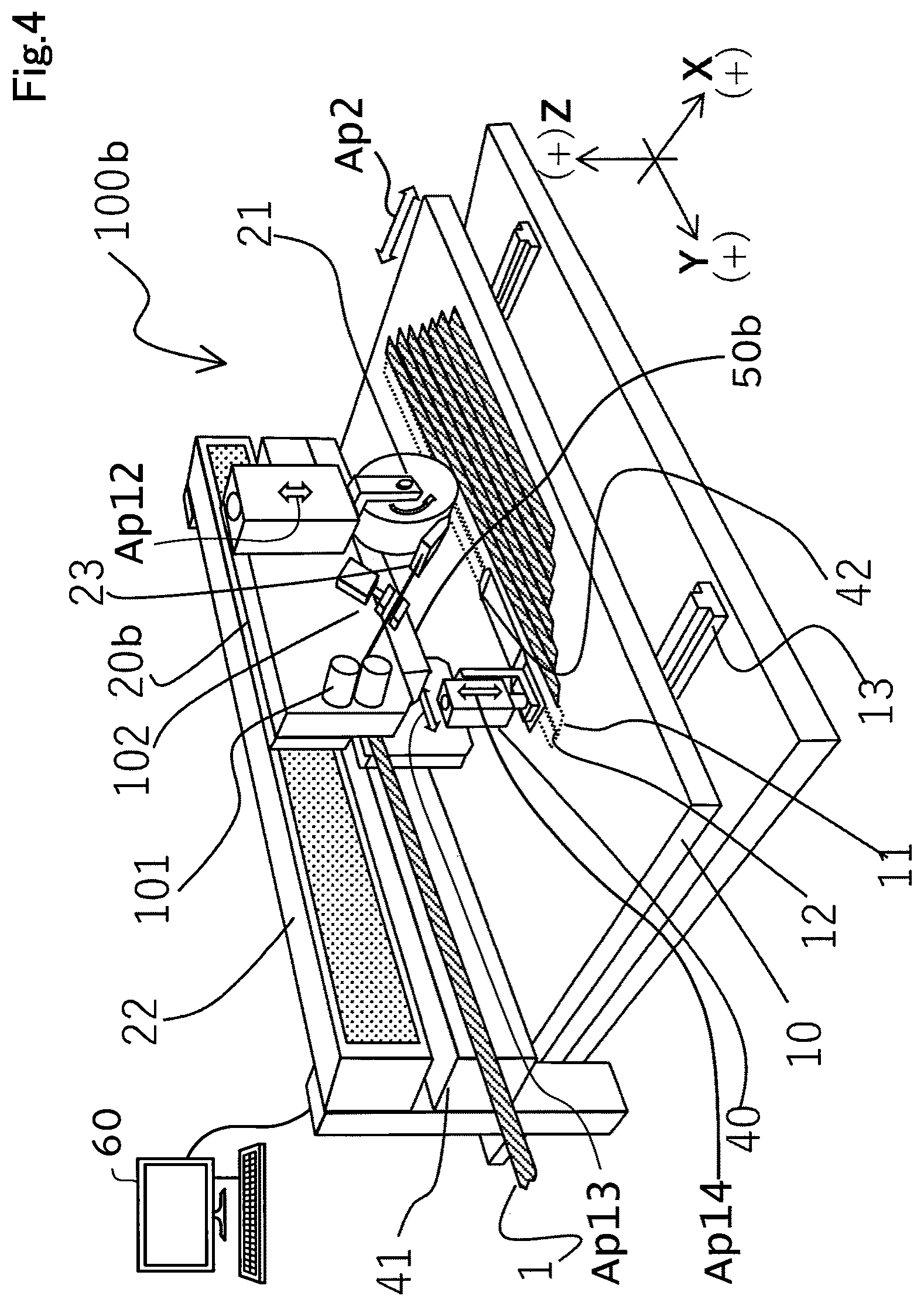 Patent US12365150 Figure 4 – Fiber placement device