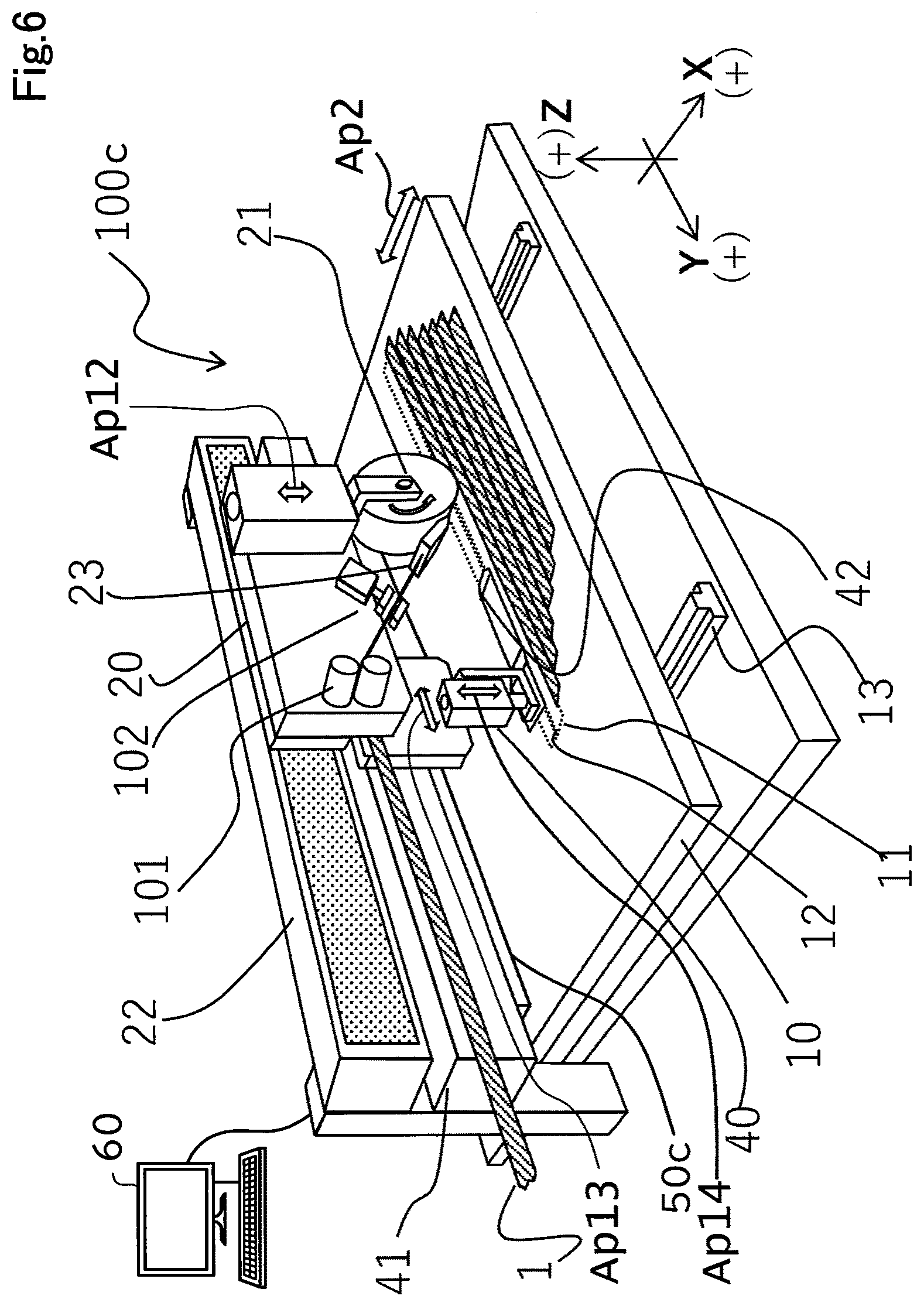 Patent US12365150 Figure 6 – Fiber placement device