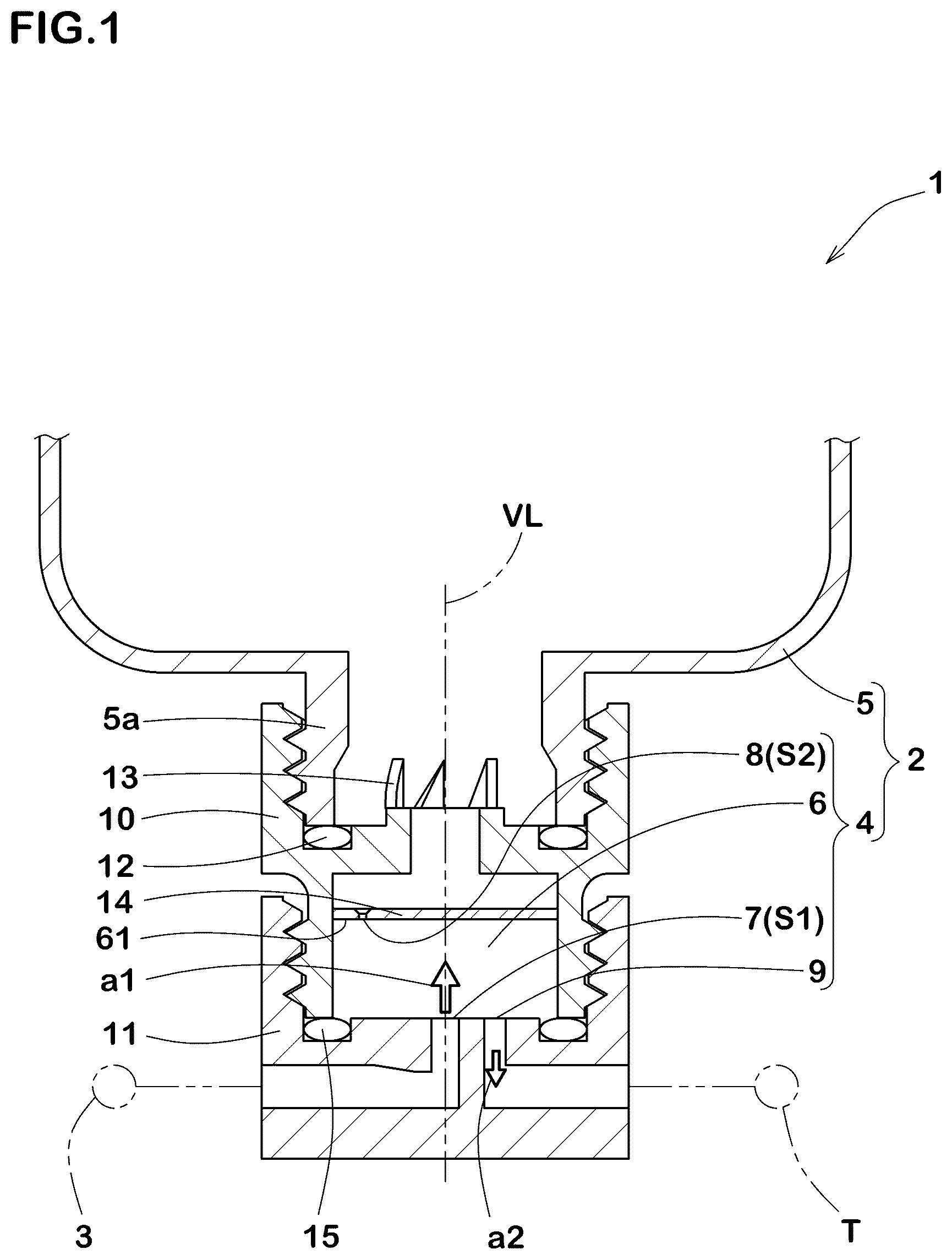 Patent US12365154 Figure 1 – Mixing device, bottle unit, and puncture repair kit
