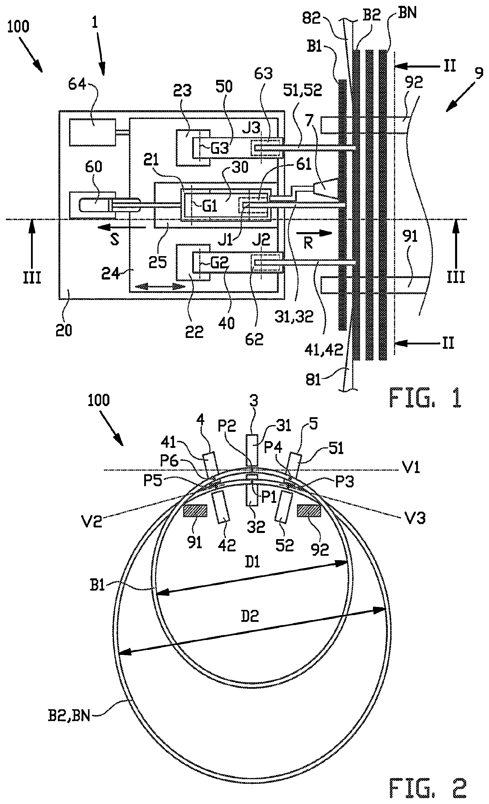 Patent US12365156 Figure 1 – Bead separator, bead supply station and a method for separating a single bead from a bead supply unit holding a plurality of beads