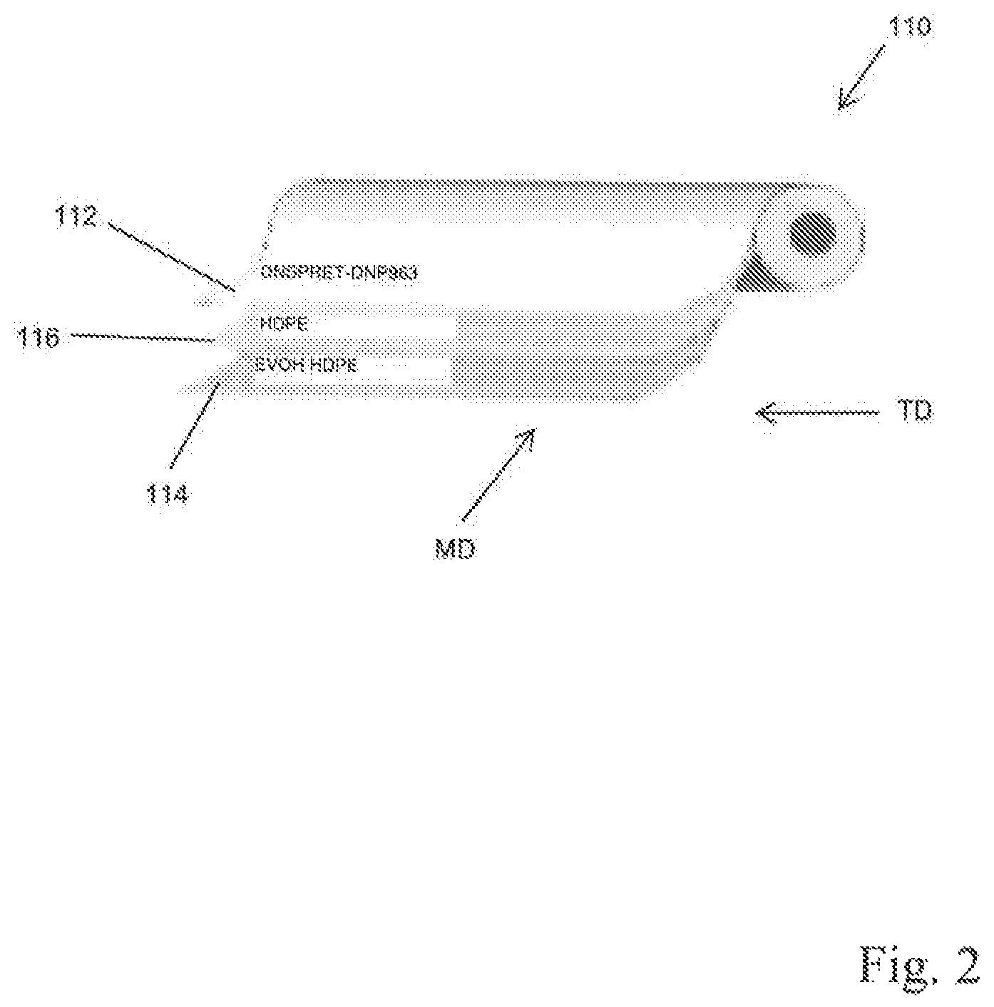 Patent US12365170 Figure 2 – Packaging laminate