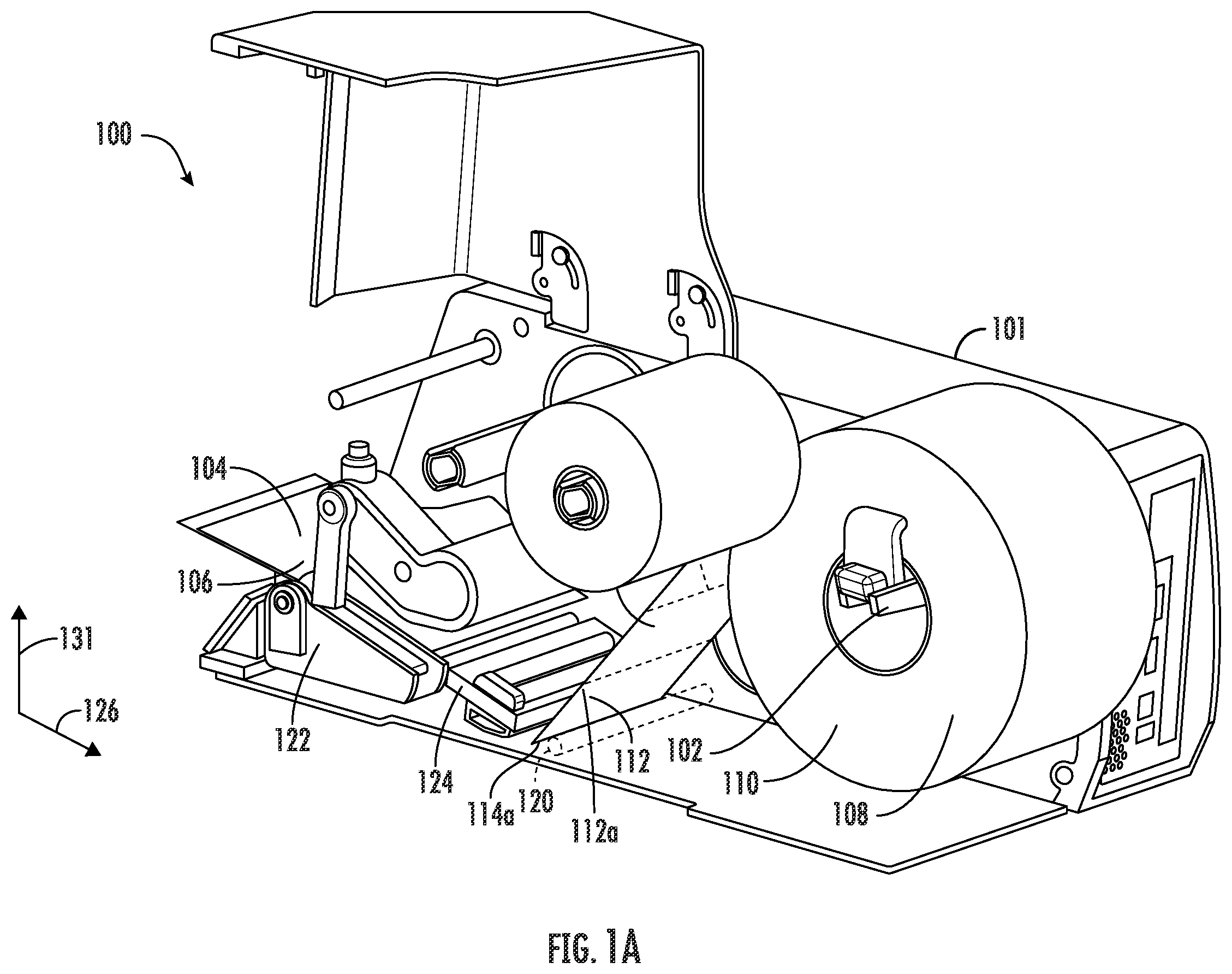 Patent US12365191 Figure 1 – Media guide assembly for printing apparatus