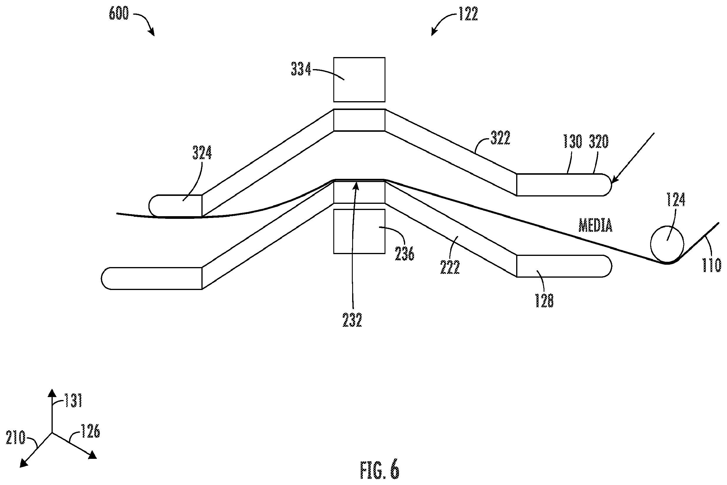 Patent US12365191 Figure 8 – Media guide assembly for printing apparatus