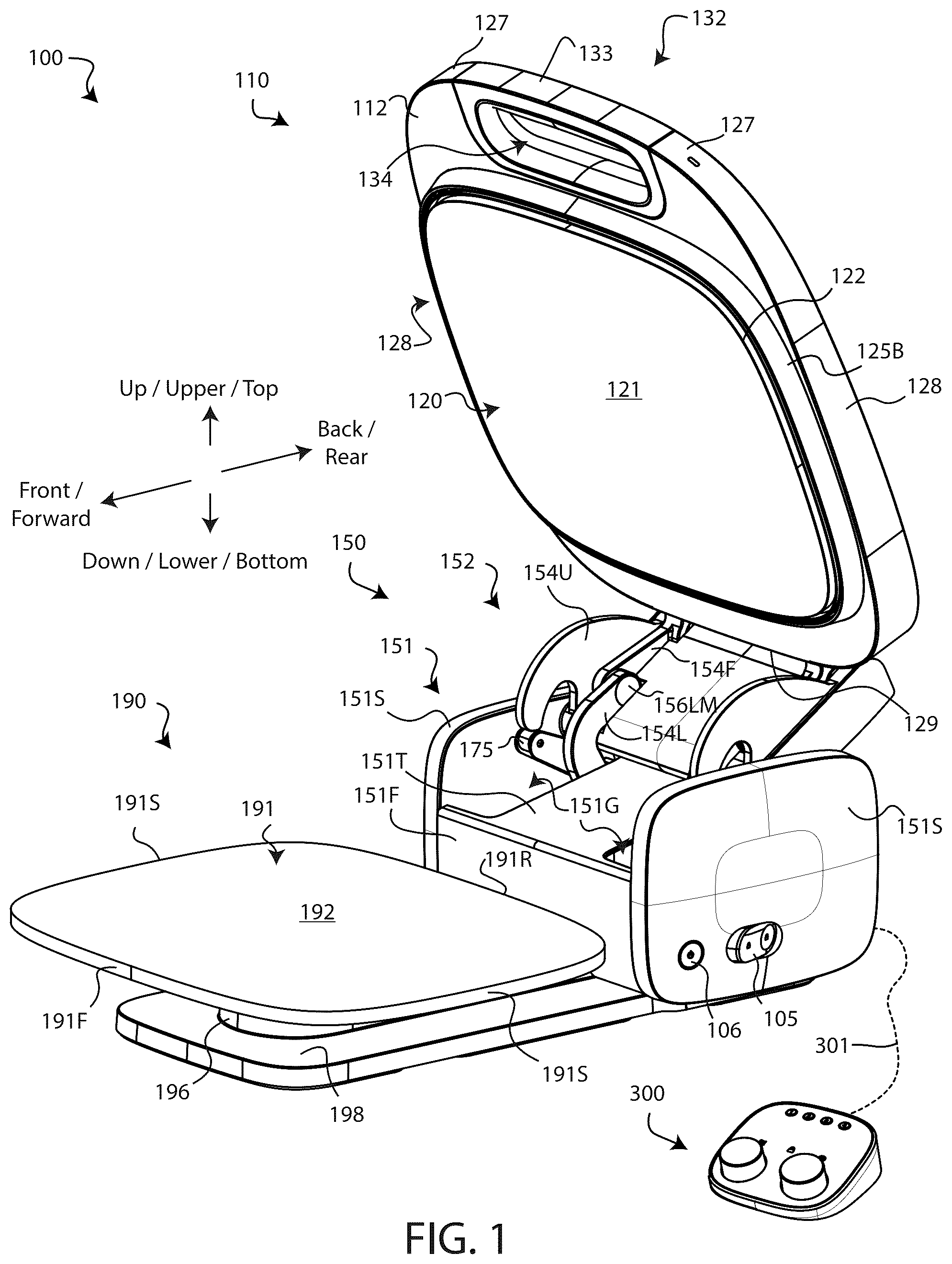 Patent US12365194 Figure 1 – Heat press