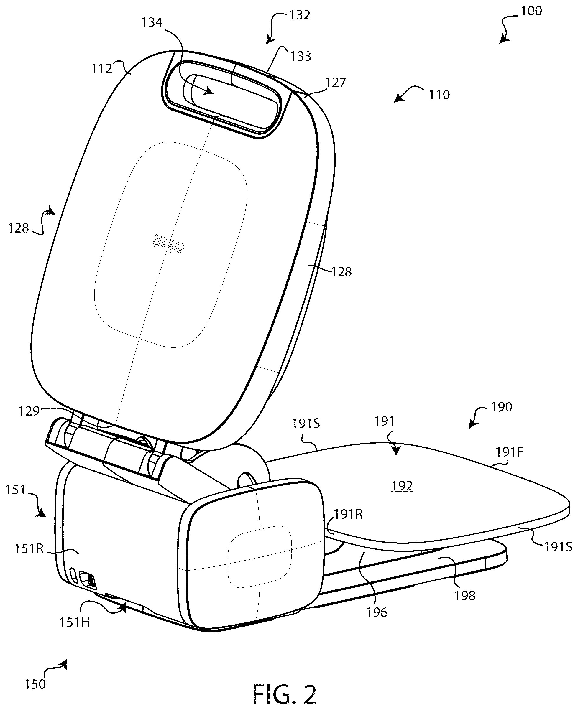 Patent US12365194 Figure 2 – Heat press