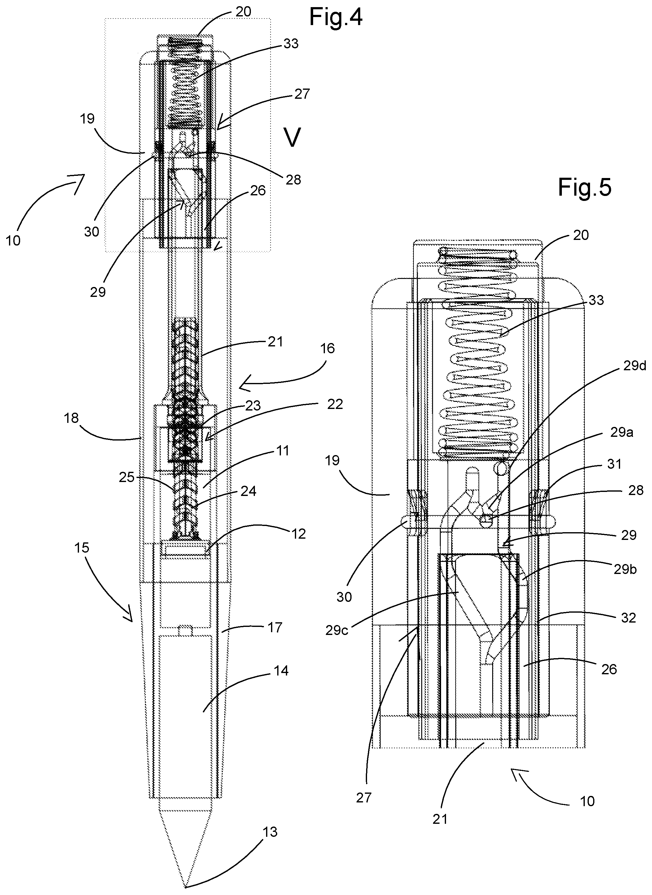 Patent US12365197 Figure 2 – Writing instrument