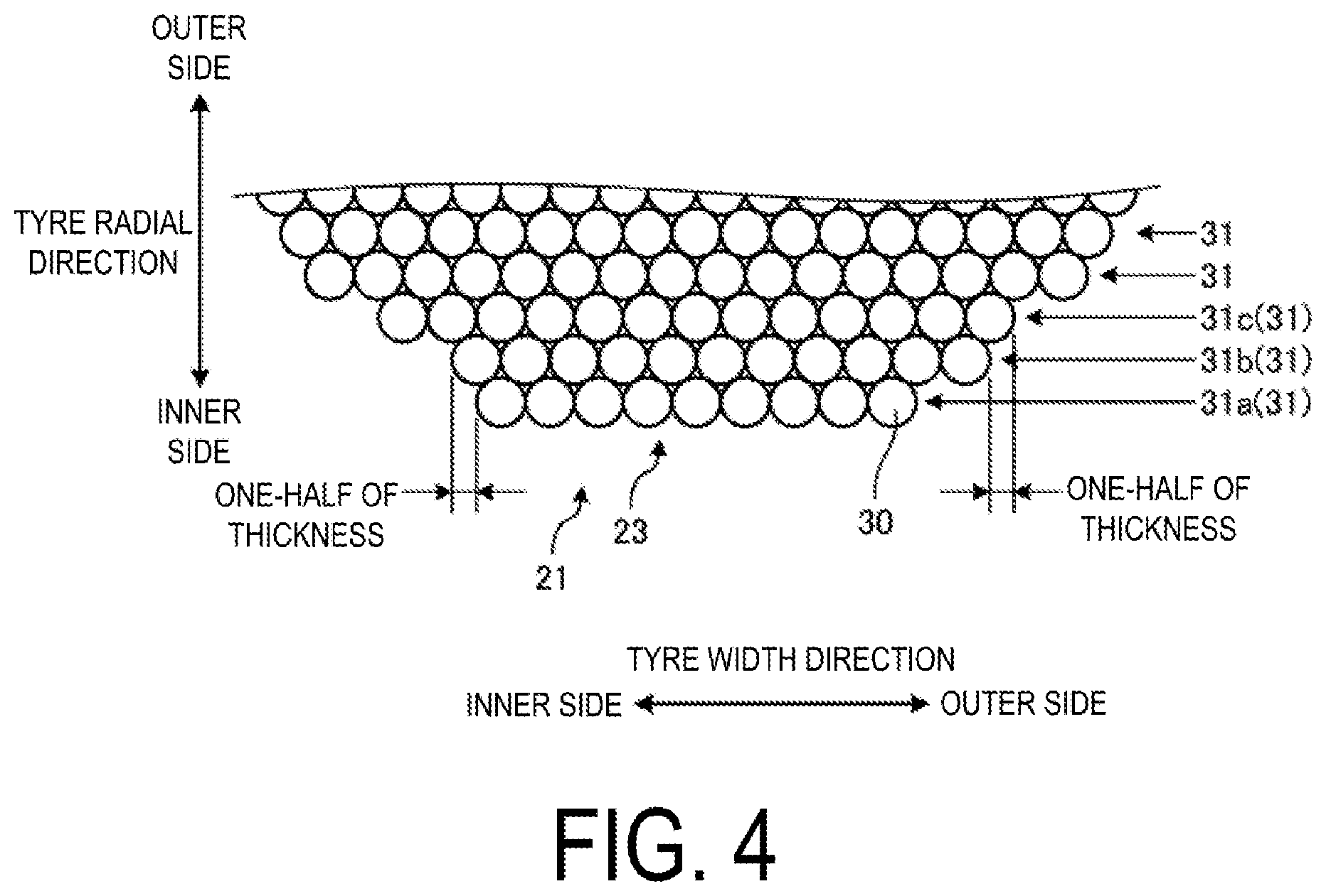 Patent US12365204 Figure 4 – Pneumatic tire and method for manufacturing pneumatic tire