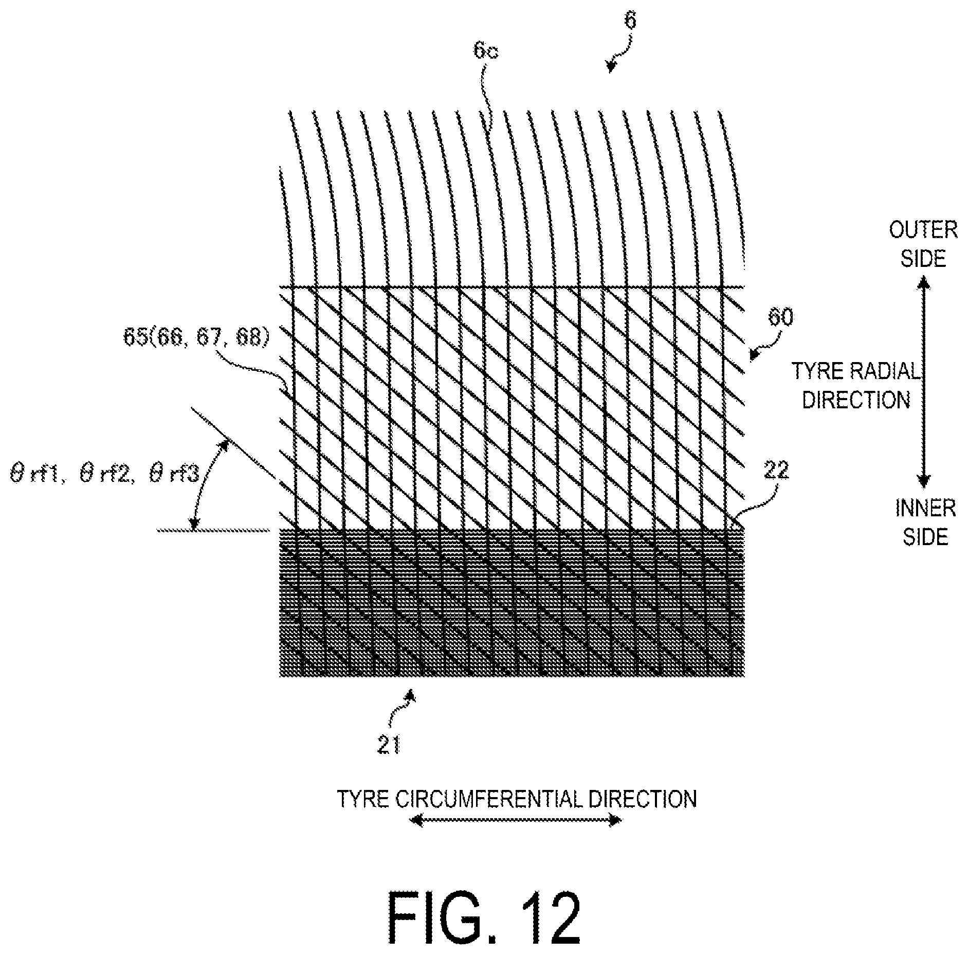 Patent US12365204 Figure 12 – Pneumatic tire and method for manufacturing pneumatic tire