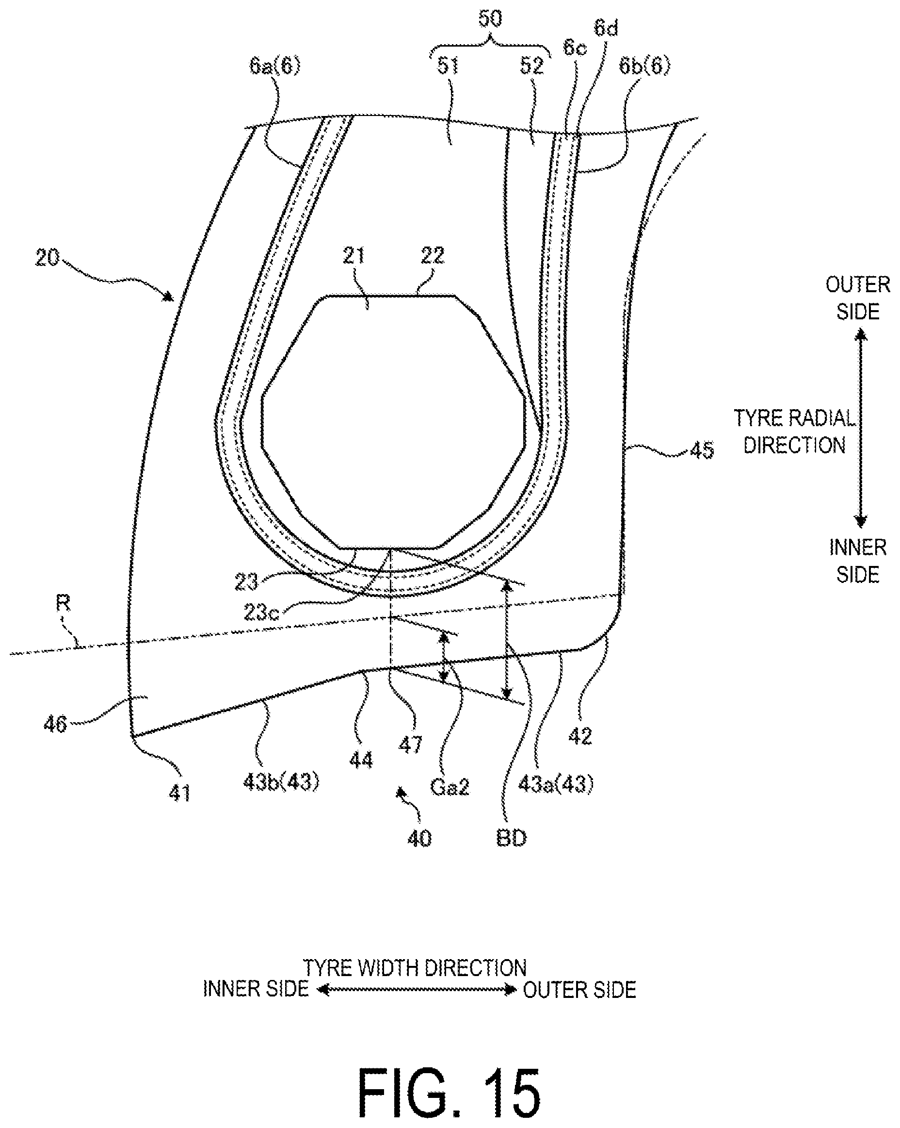 Patent US12365204 Figure 15 – Pneumatic tire and method for manufacturing pneumatic tire