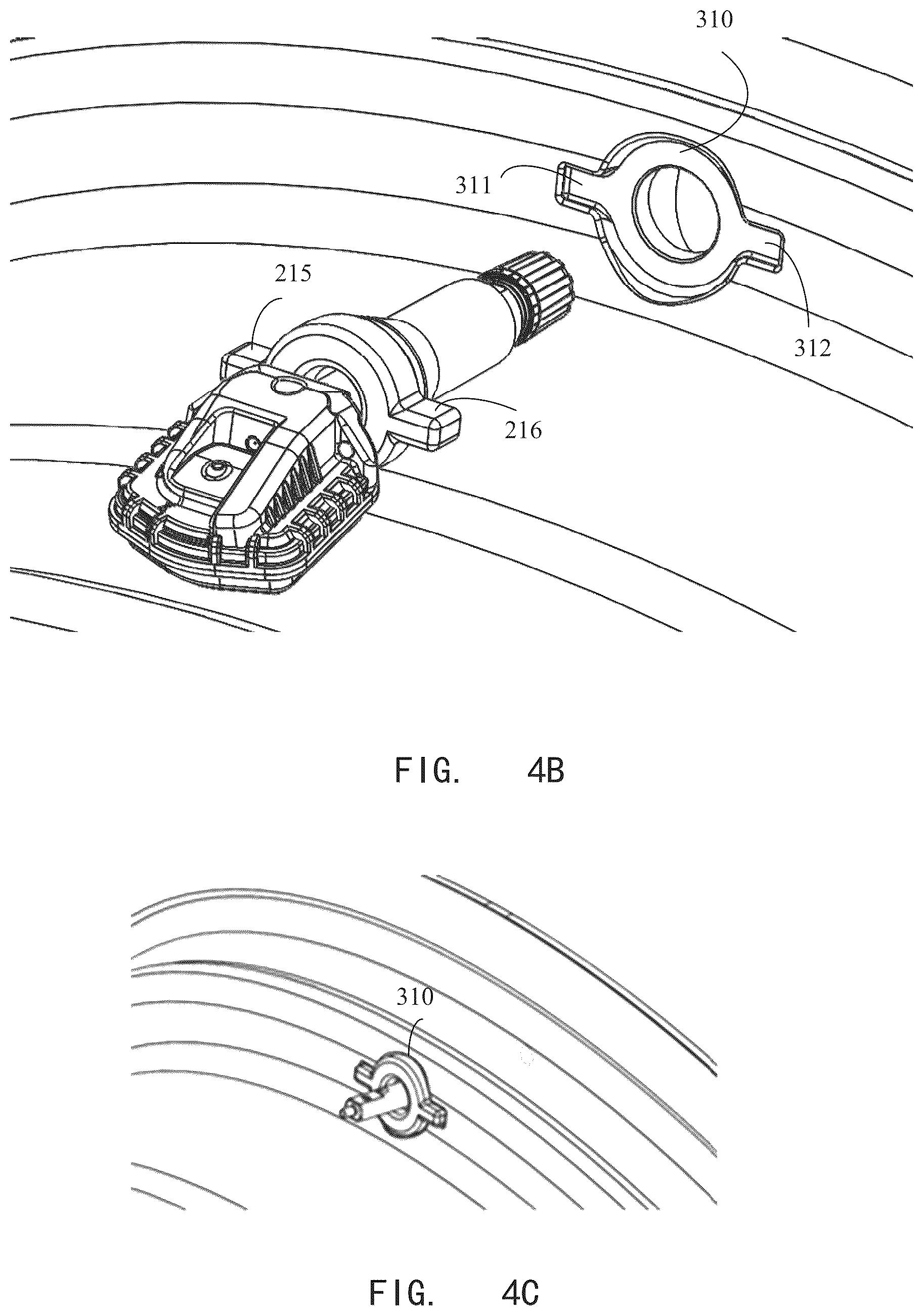 Patent US12365206 Figure 6 – TPMS transmitter fixing structure and assembling structure
