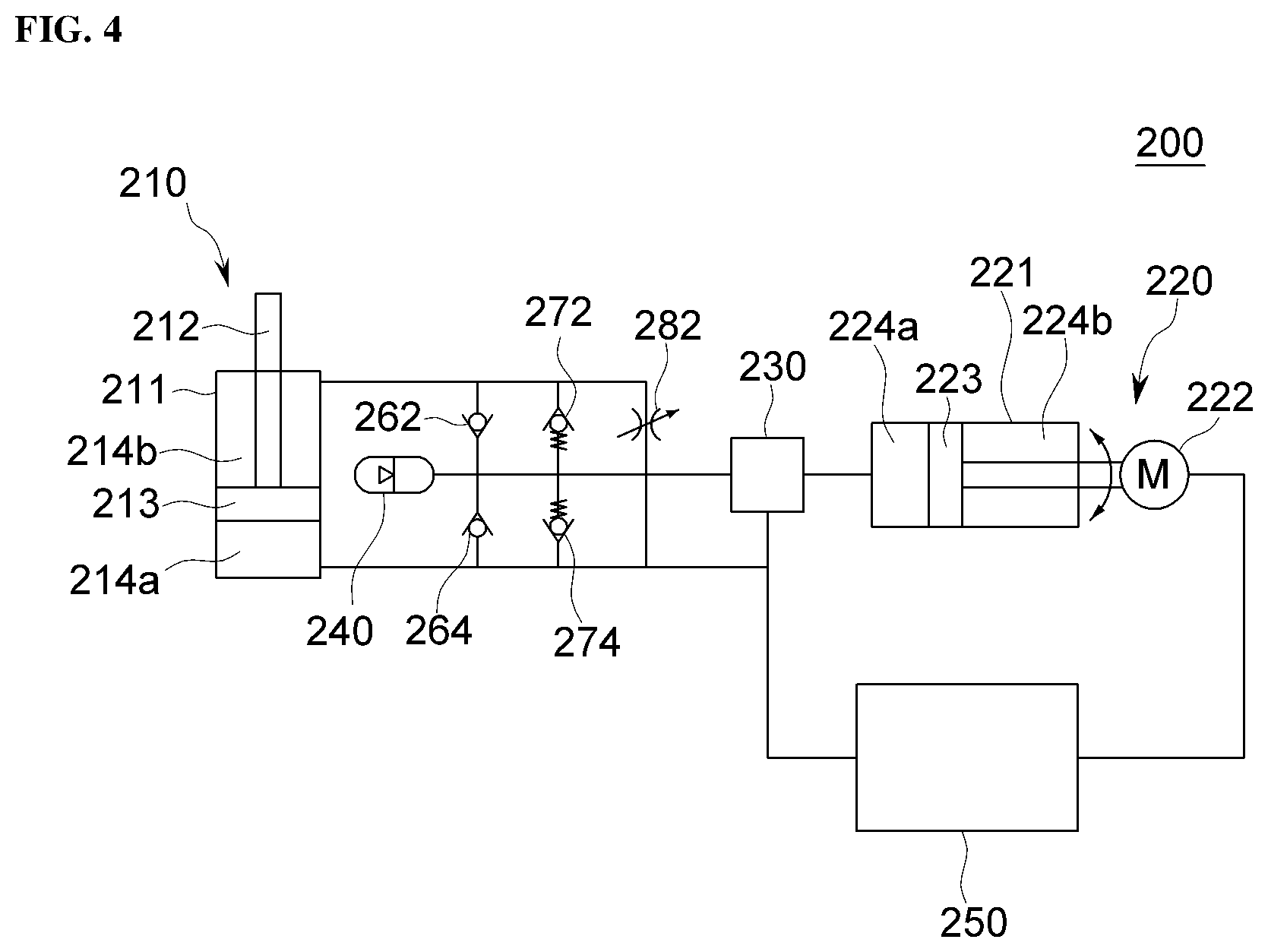 Patent US12365209 Figure 4 – Vehicle suspension system for vehicle height adjustment and control method therefor