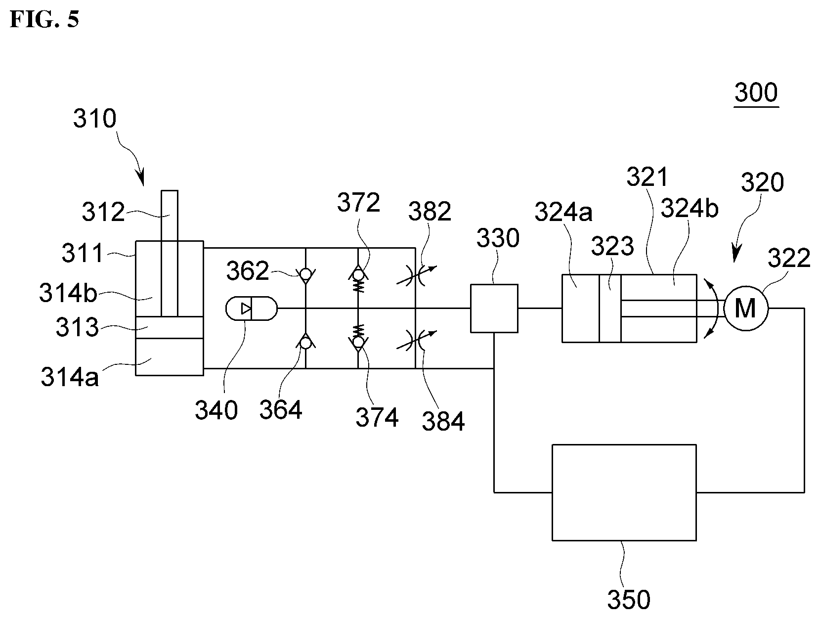 Patent US12365209 Figure 5 – Vehicle suspension system for vehicle height adjustment and control method therefor