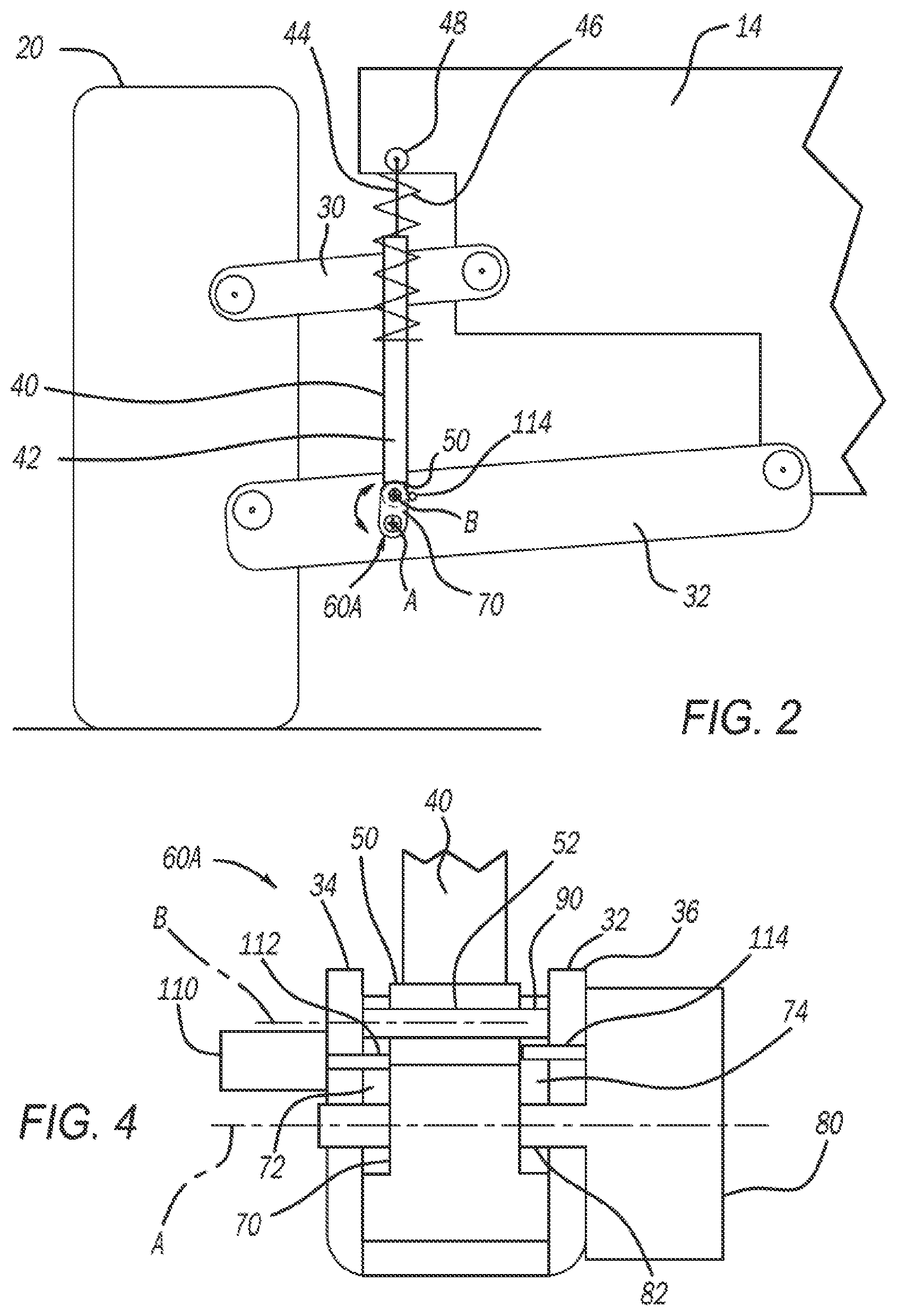 Patent US12365211 Figure 2 – Vehicle lowering and lifting system