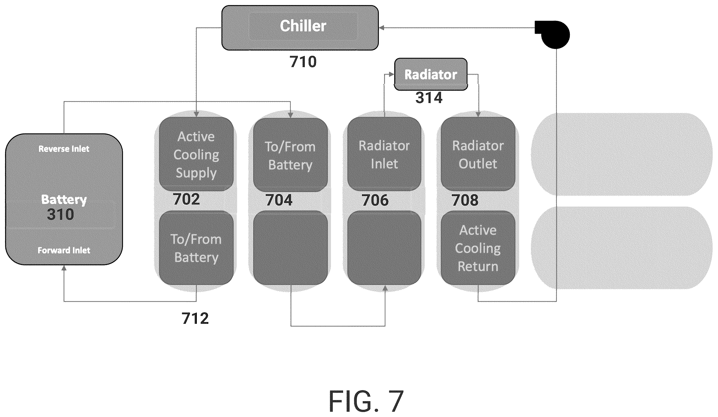 Patent US12365215 Figure 7 – Electric vehicle heat pump using enhanced valve unit