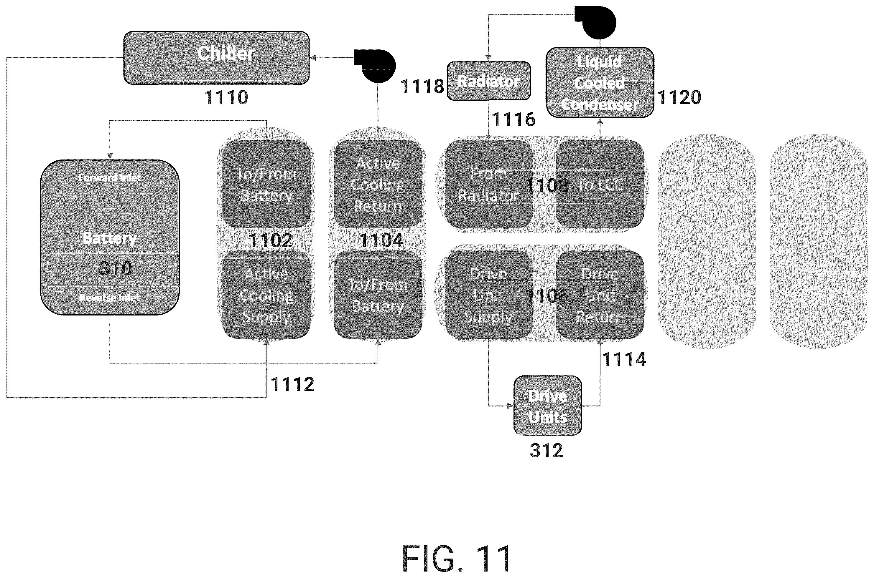 Patent US12365215 Figure 11 – Electric vehicle heat pump using enhanced valve unit