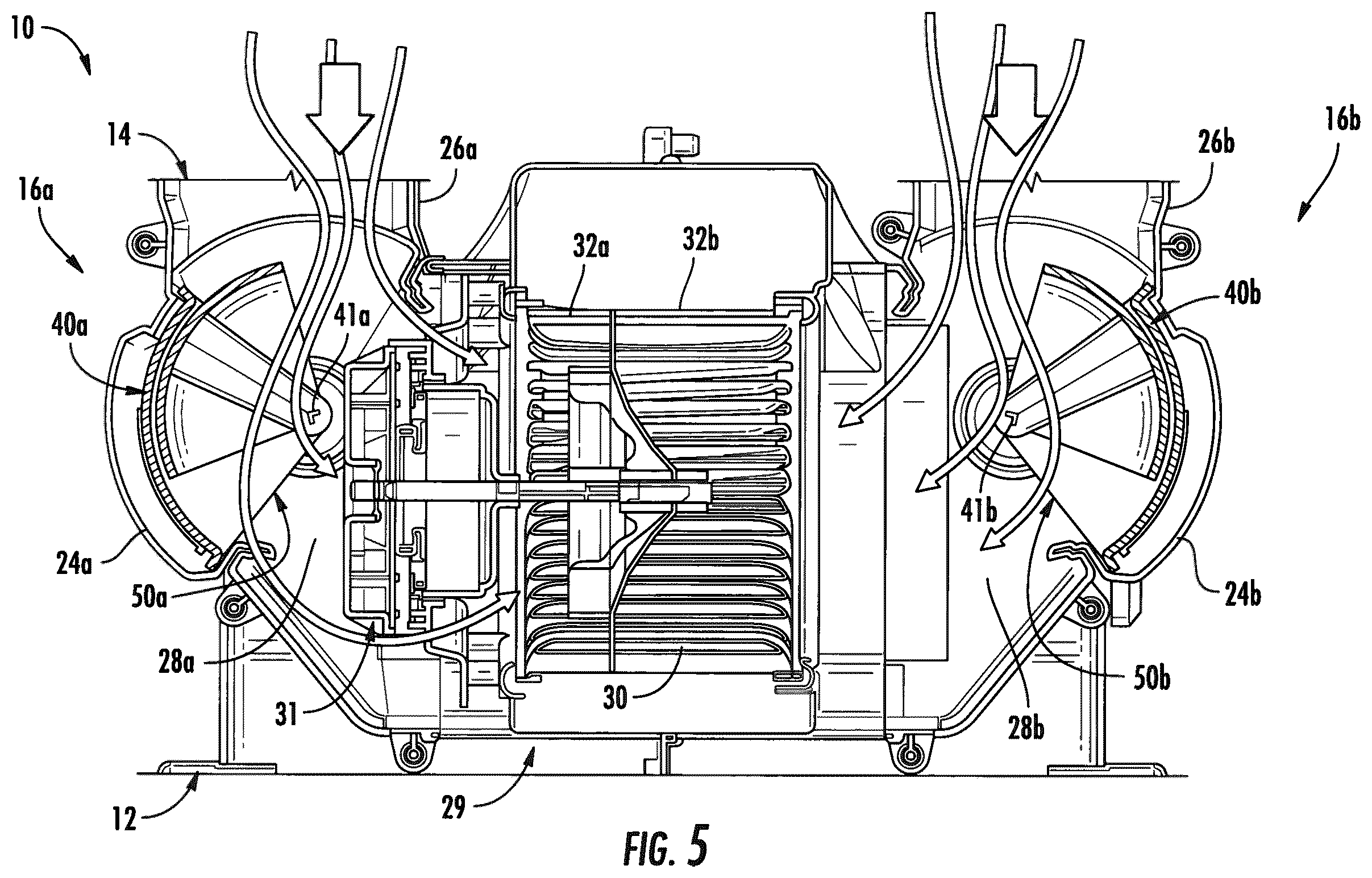 Patent US12365217 Figure 14 – HVAC dual inlet design for partial recirculation operation