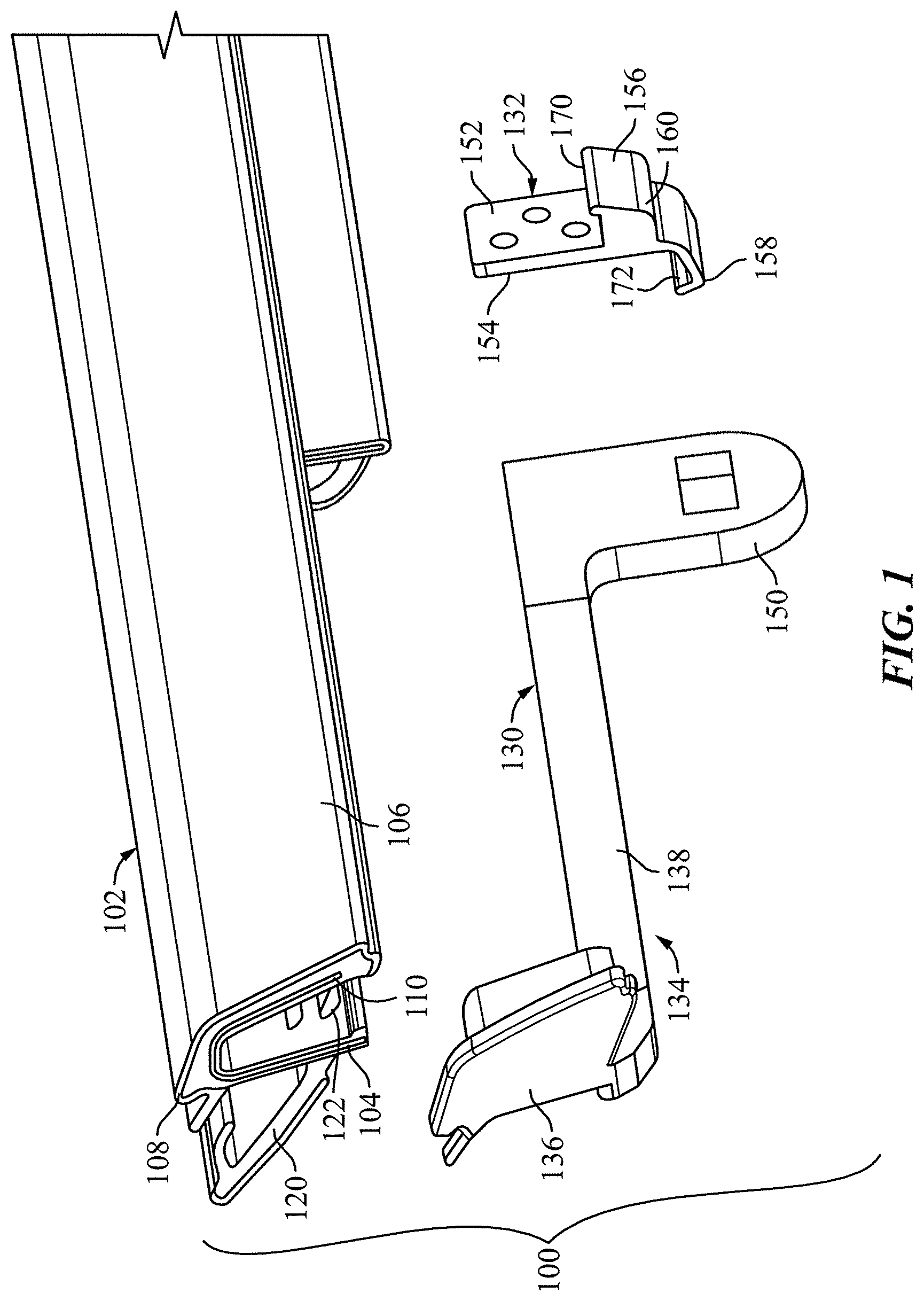 Patent US12365225 Figure 1 – Outer belt with molded snap-fit retention feature
