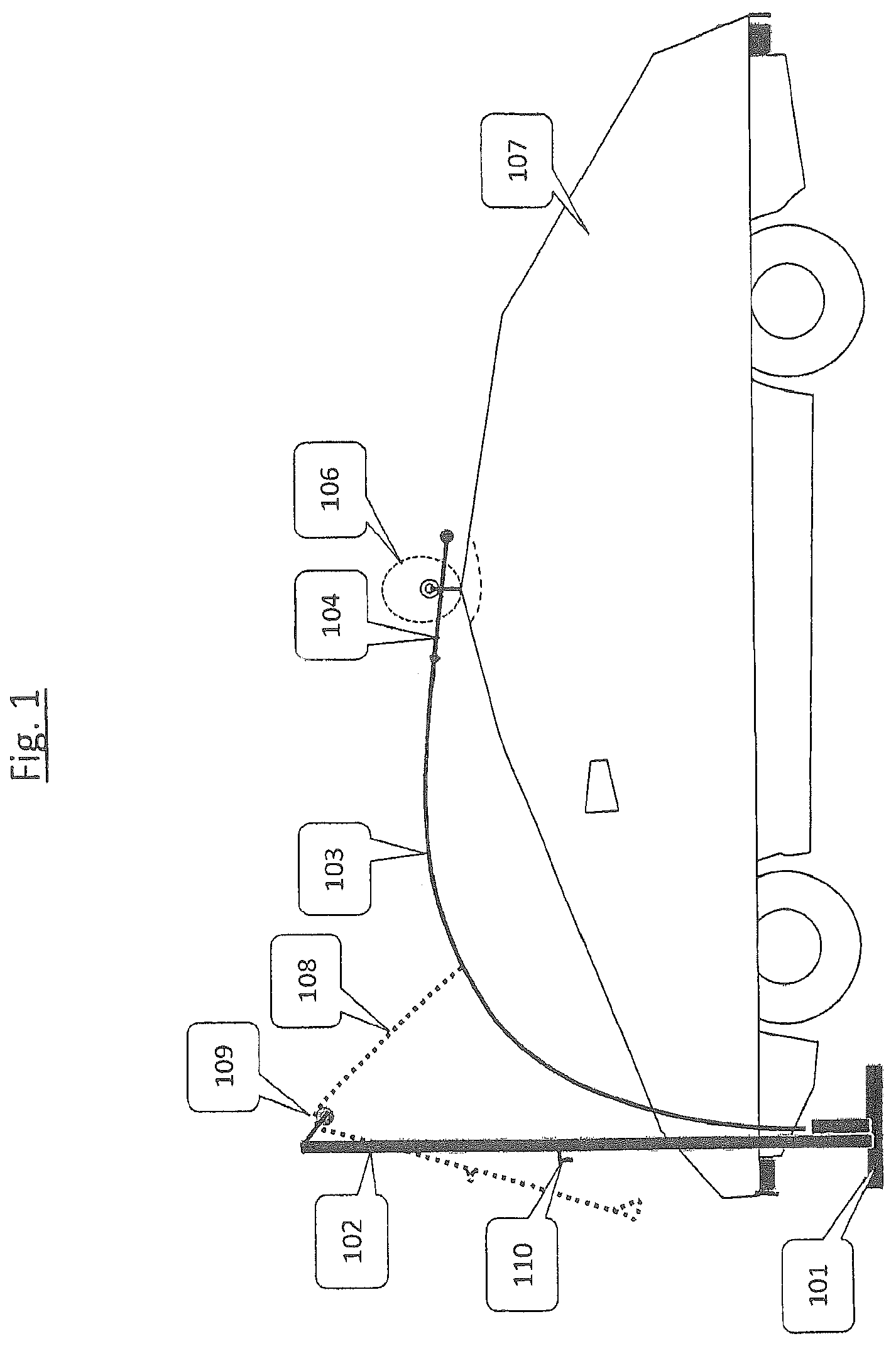 Patent US12365226 Figure 1 – Vehicle covering apparatus