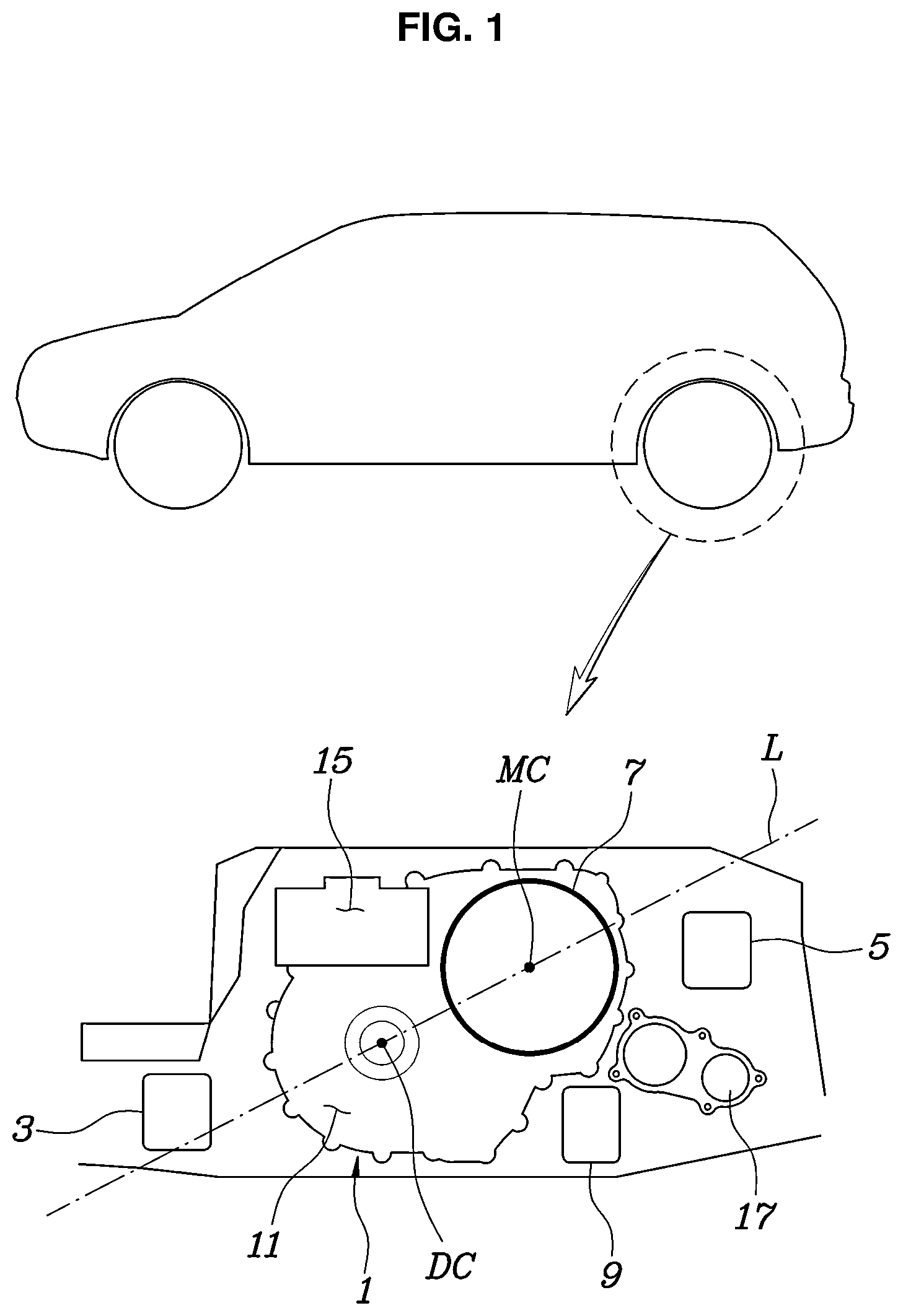 Patent US12365228 Figure 1 – Electric vehicle structure