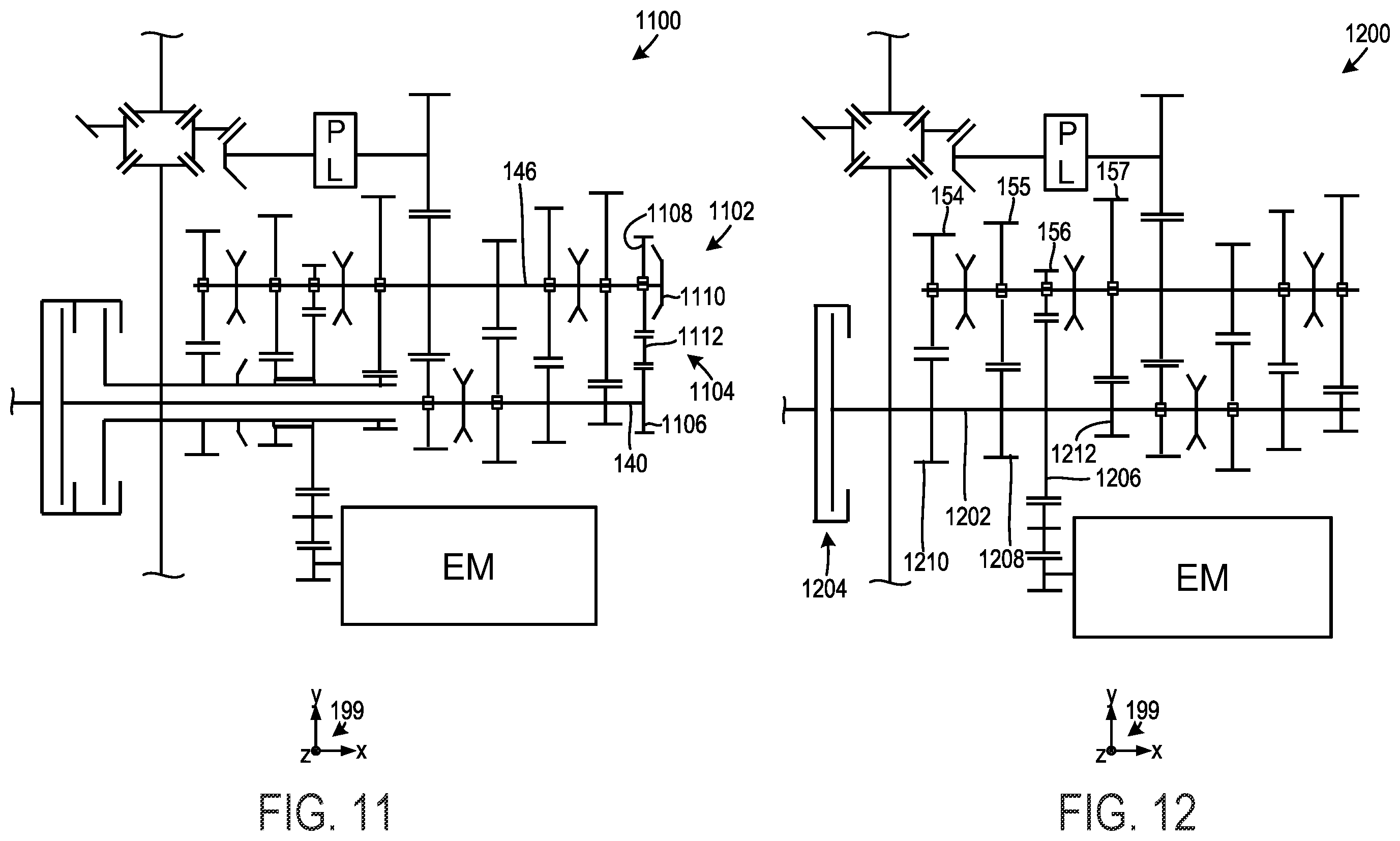 Patent US12365235 Figure 13 – Multi-speed hybrid transmission and transmission operating method