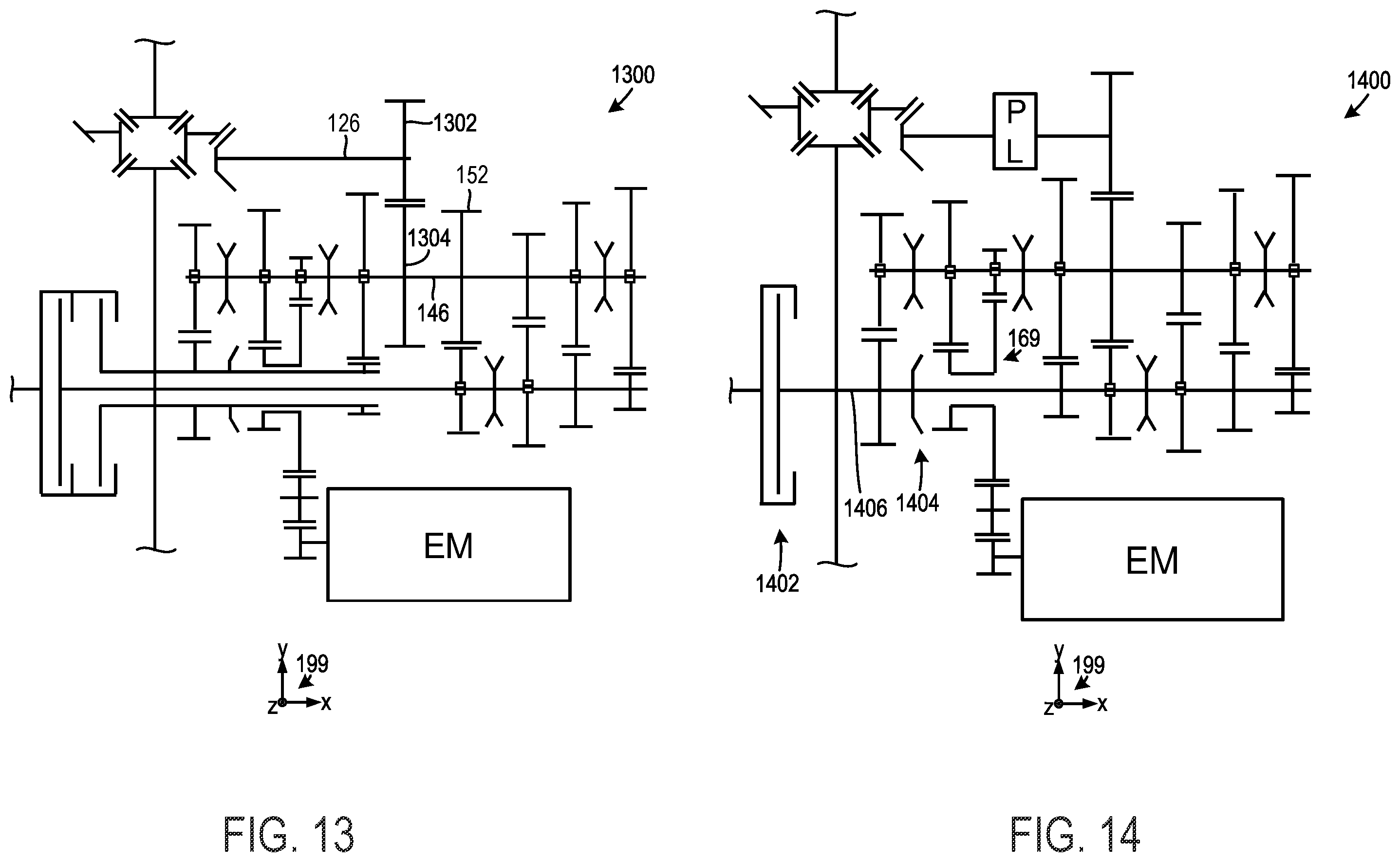 Patent US12365235 Figure 14 – Multi-speed hybrid transmission and transmission operating method