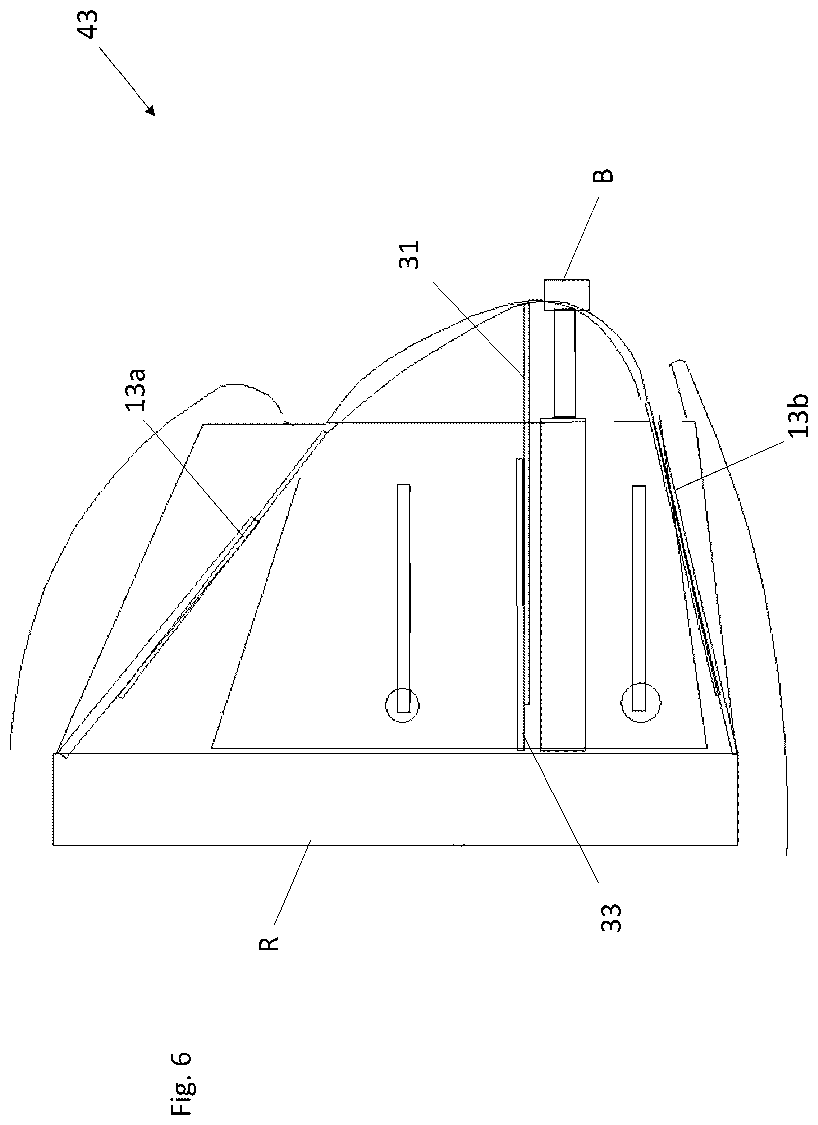 Patent US12365236 Figure 6 – Variably openable fairing with collapsible panels