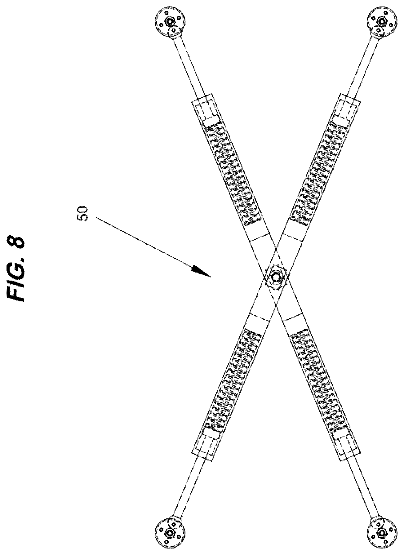 Patent US12365236 Figure 8 – Variably openable fairing with collapsible panels