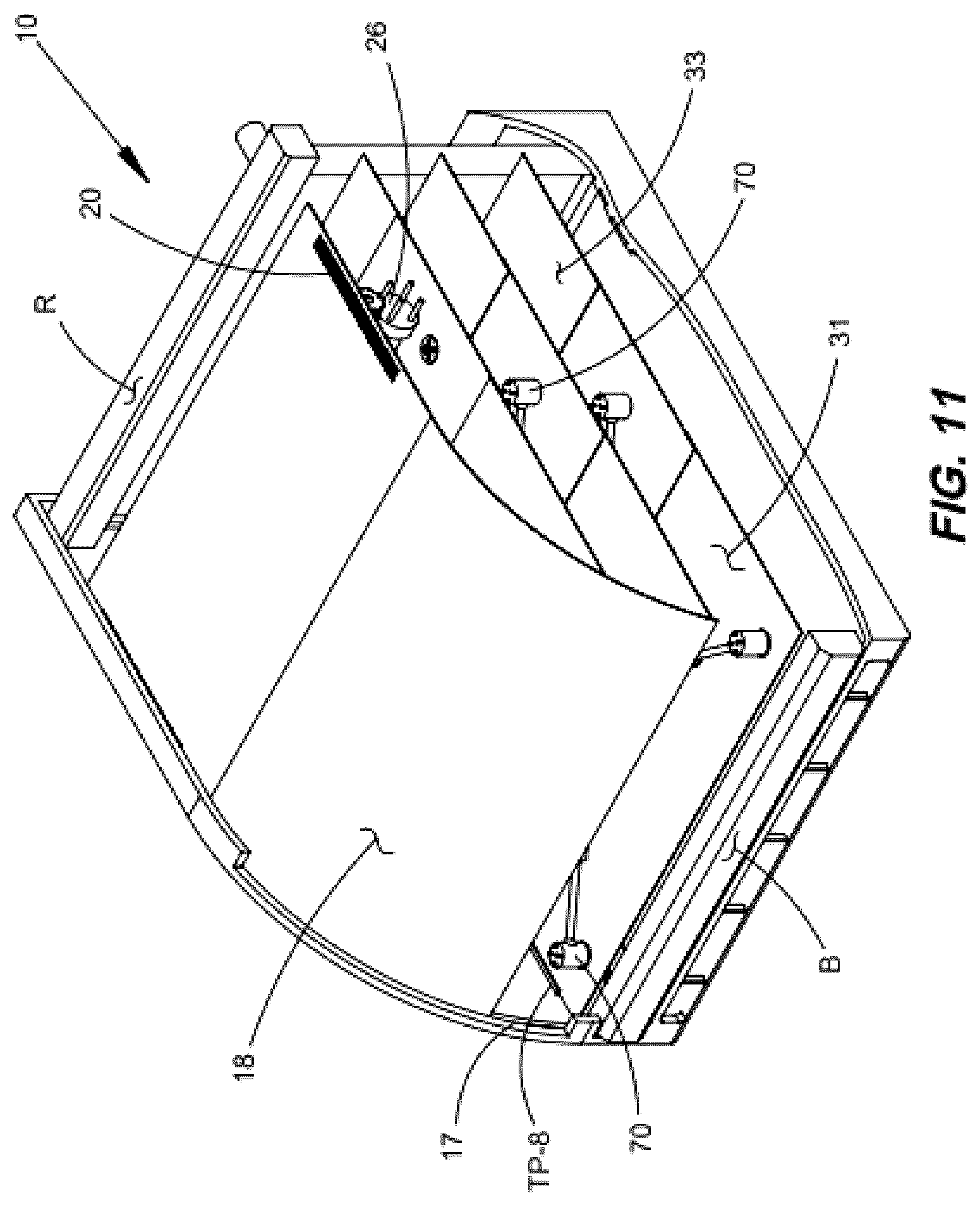 Patent US12365236 Figure 16 – Variably openable fairing with collapsible panels