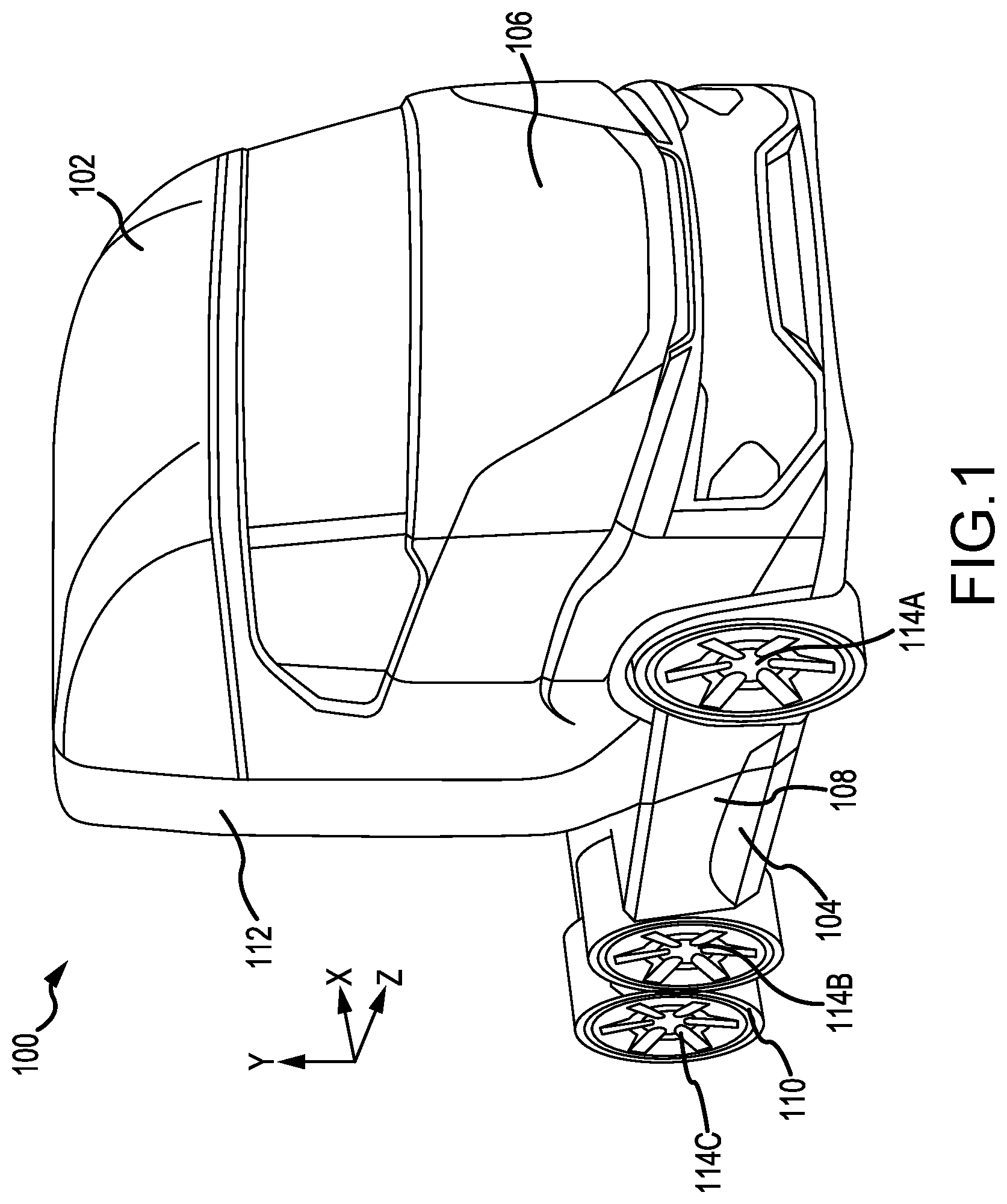 Patent US12365237 — Fuel cell exhaust system for fuel cell electric vehicle — Figure 1