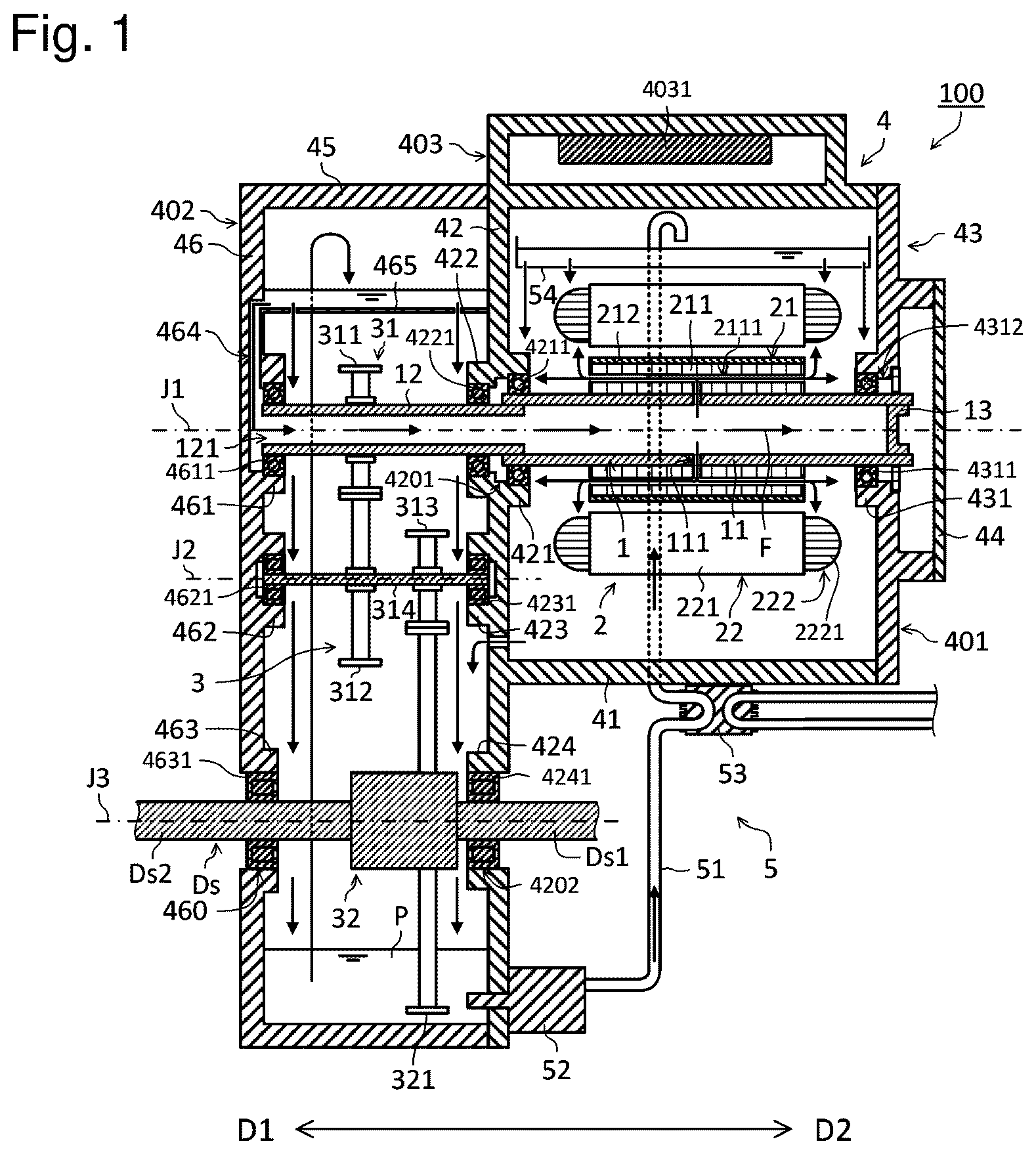 Patent US12365239 — Drive apparatus and vehicle — Figure 1
