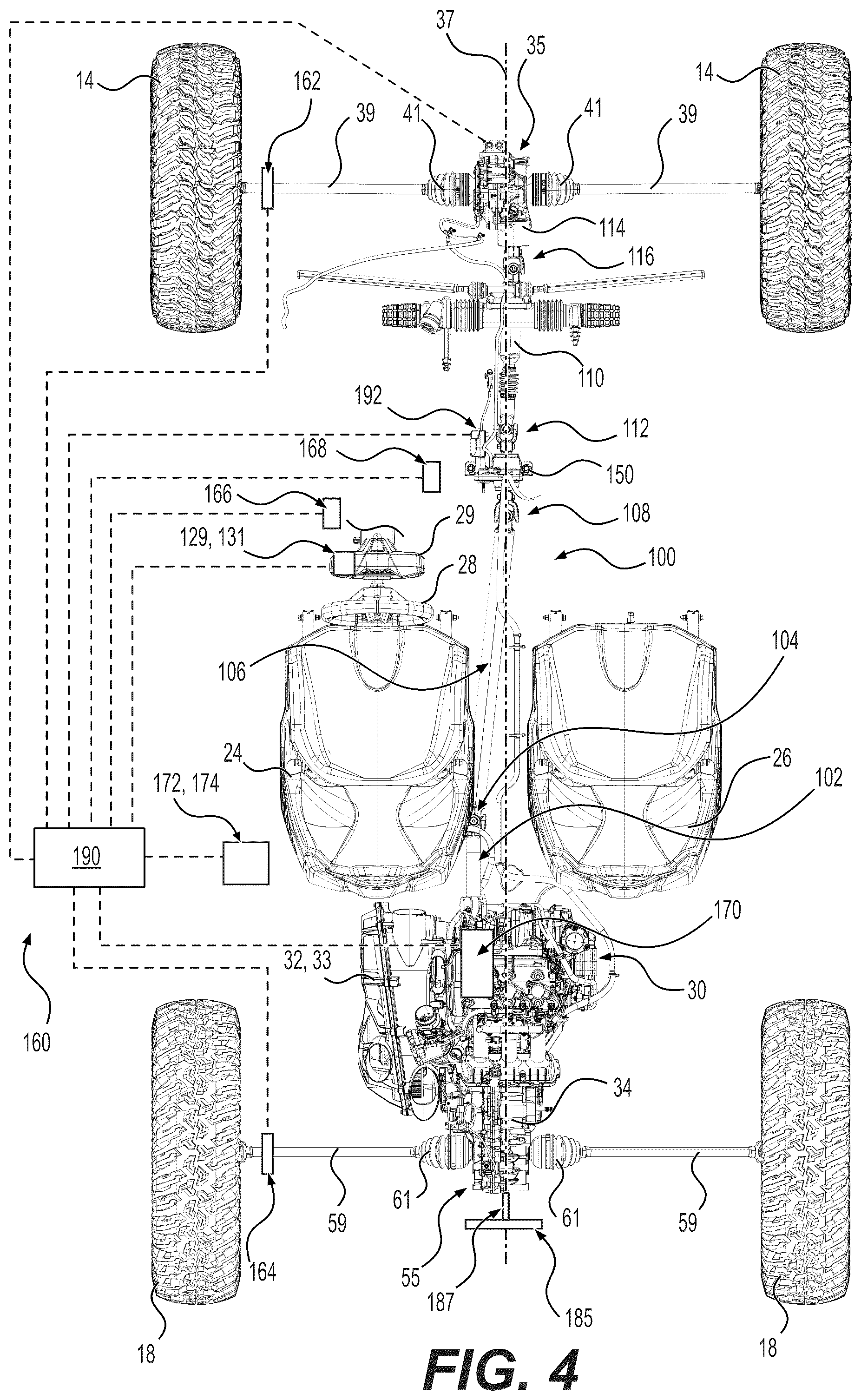 Patent US12365240 Figure 4 – Method for controlling a drivetrain for an off-road vehicle