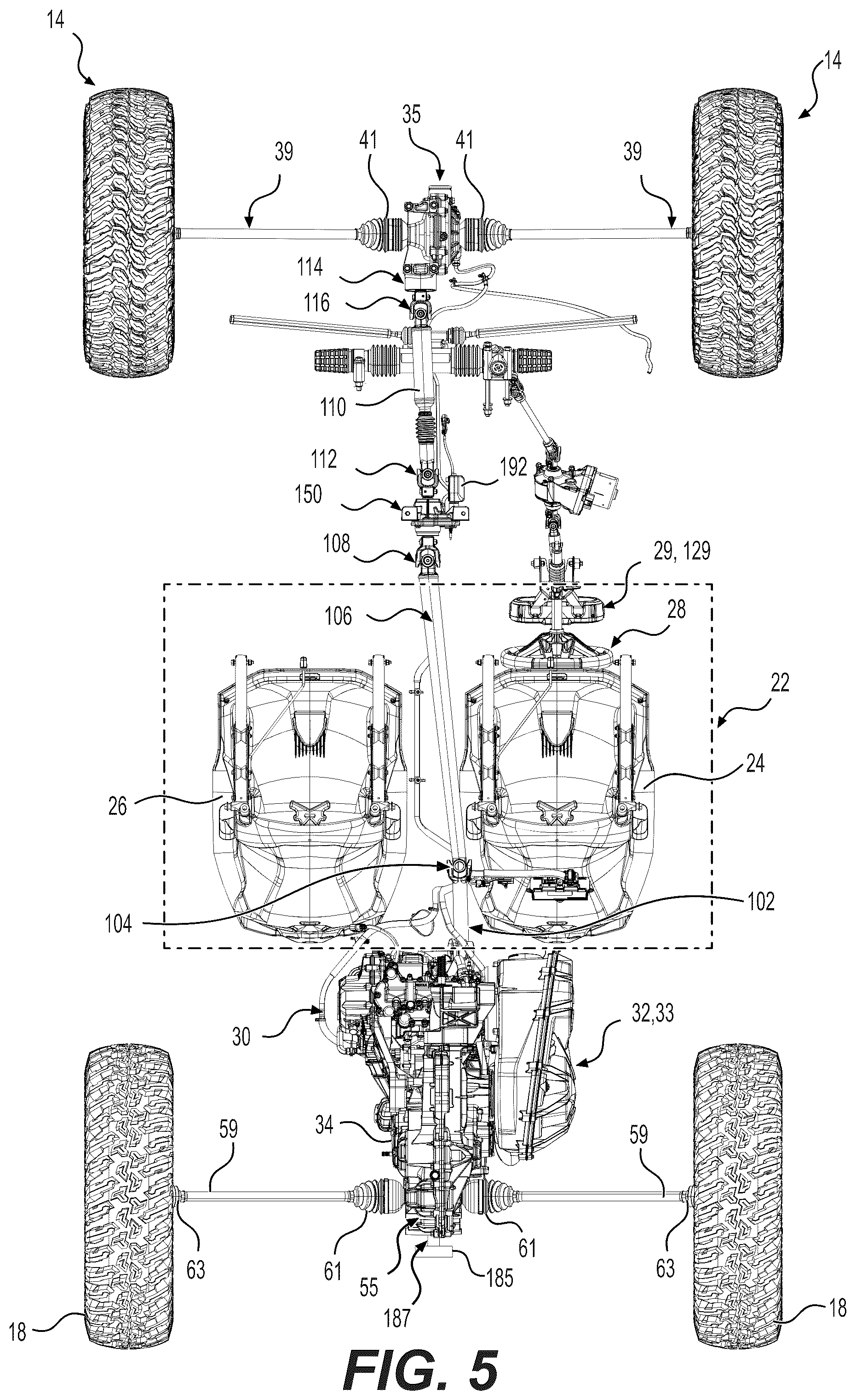 Patent US12365240 Figure 5 – Method for controlling a drivetrain for an off-road vehicle