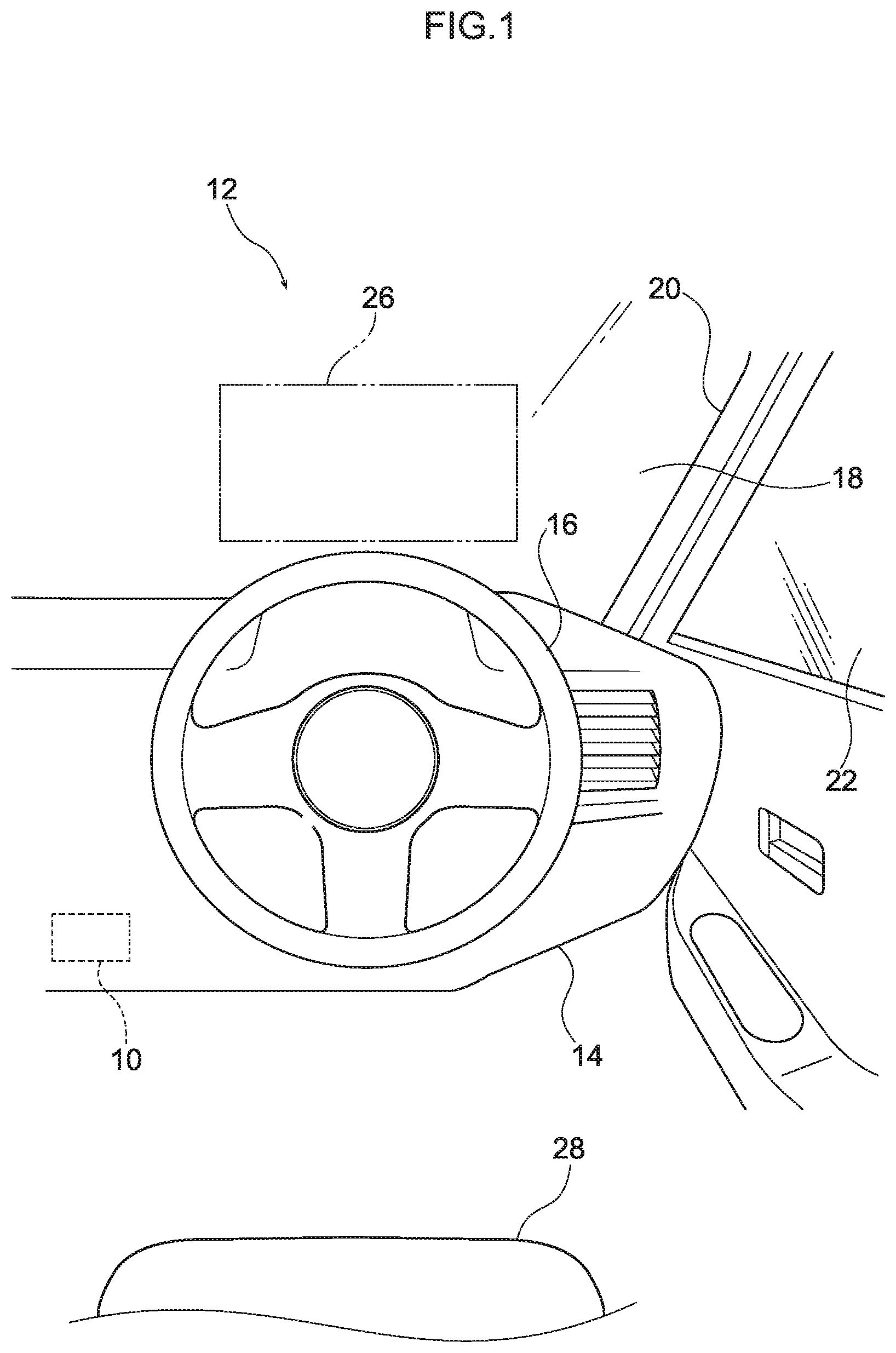 Patent US12365243 Figure 1 – Vehicle display control device, vehicle display control method, and vehicle storage medium