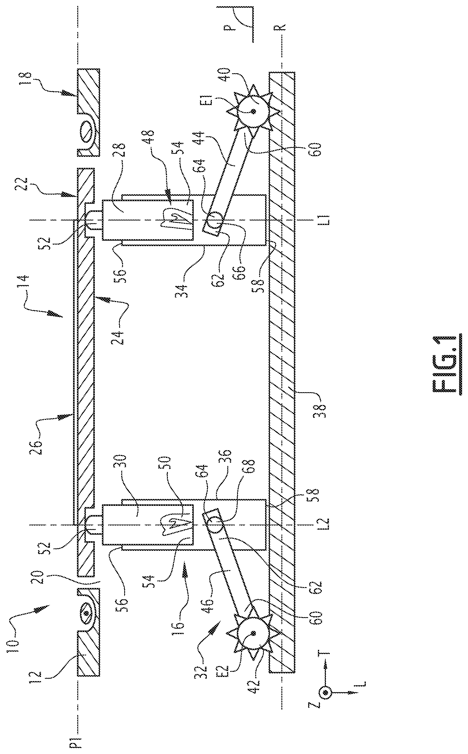 Patent US12365244 Figure 1 – Vehicle display assembly