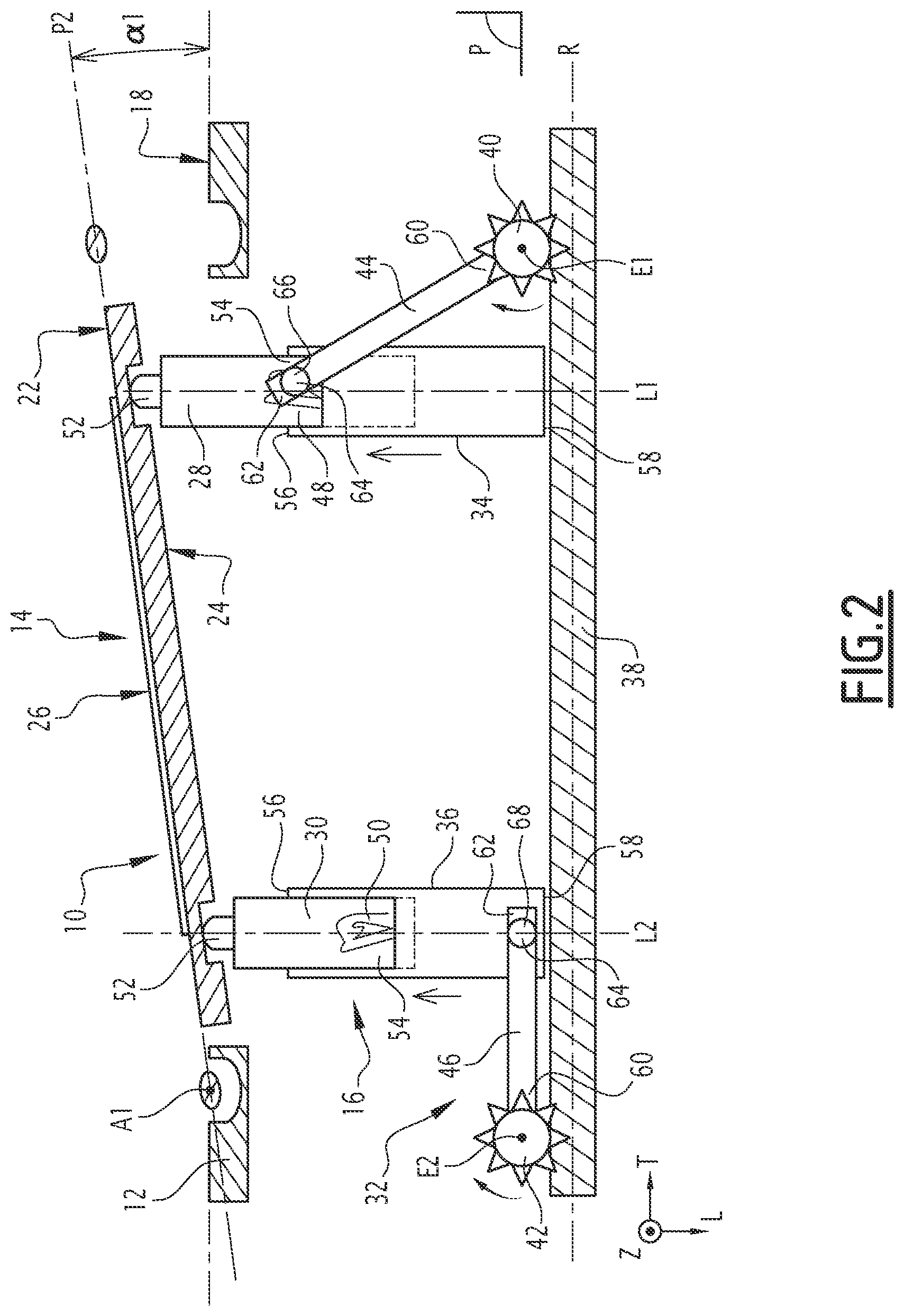 Patent US12365244 Figure 2 – Vehicle display assembly