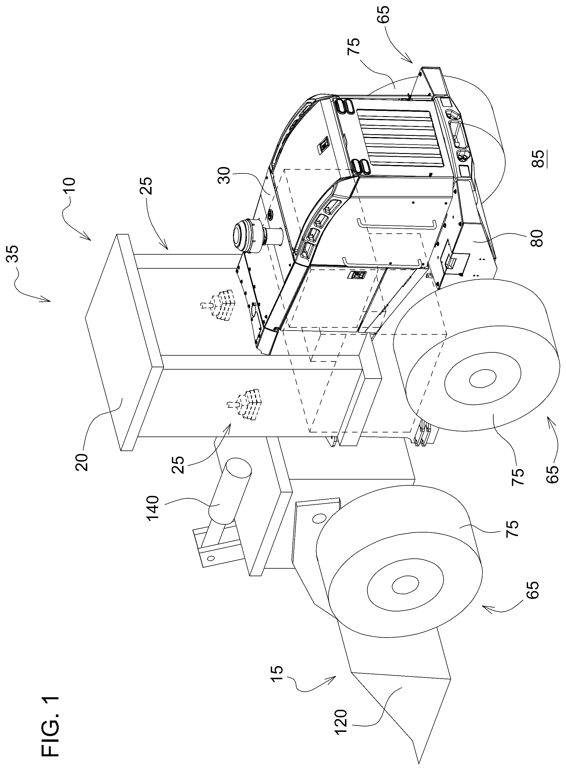 Patent US12365245 Figure 1 – Level sensing fill without a sight gauge