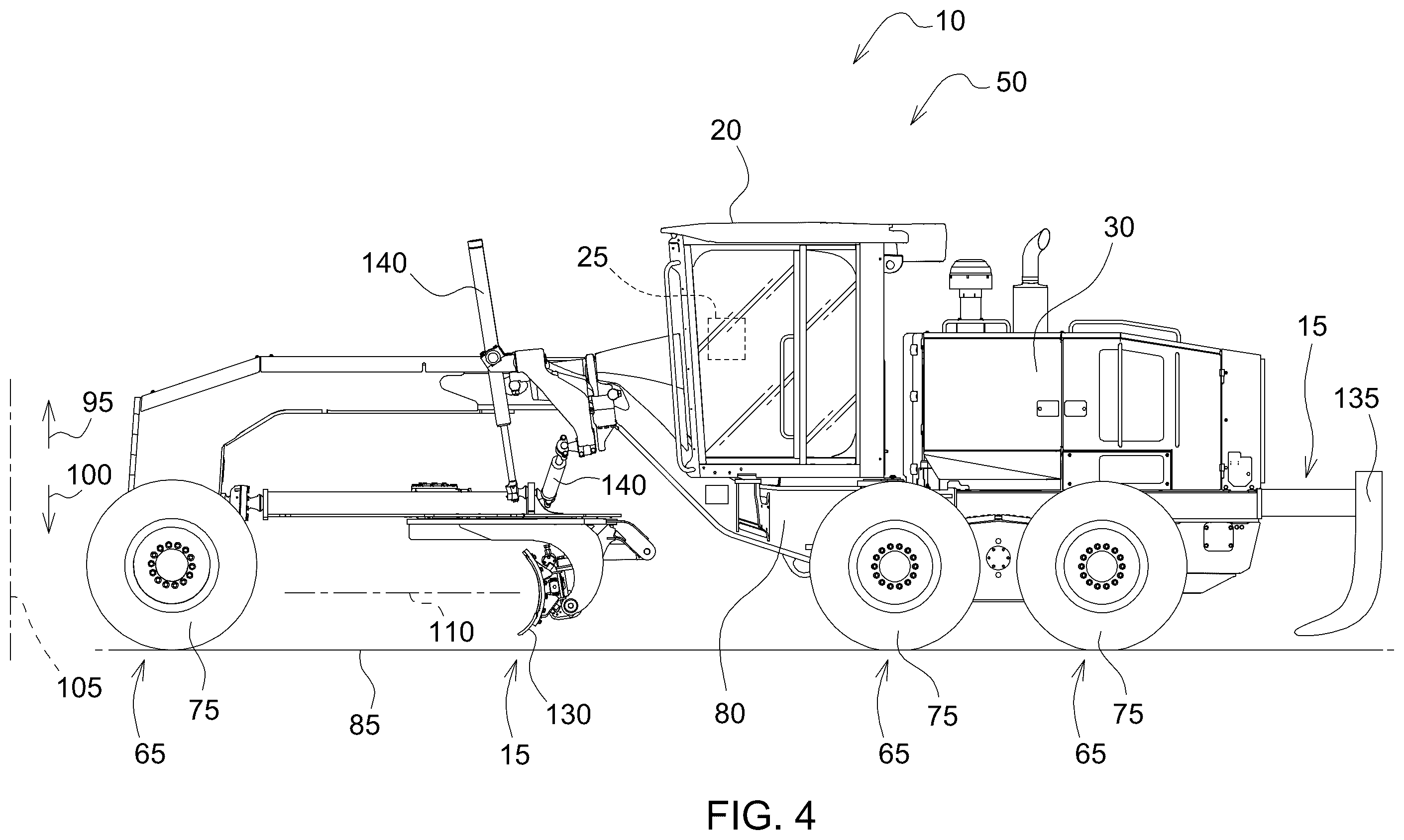 Patent US12365245 Figure 4 – Level sensing fill without a sight gauge