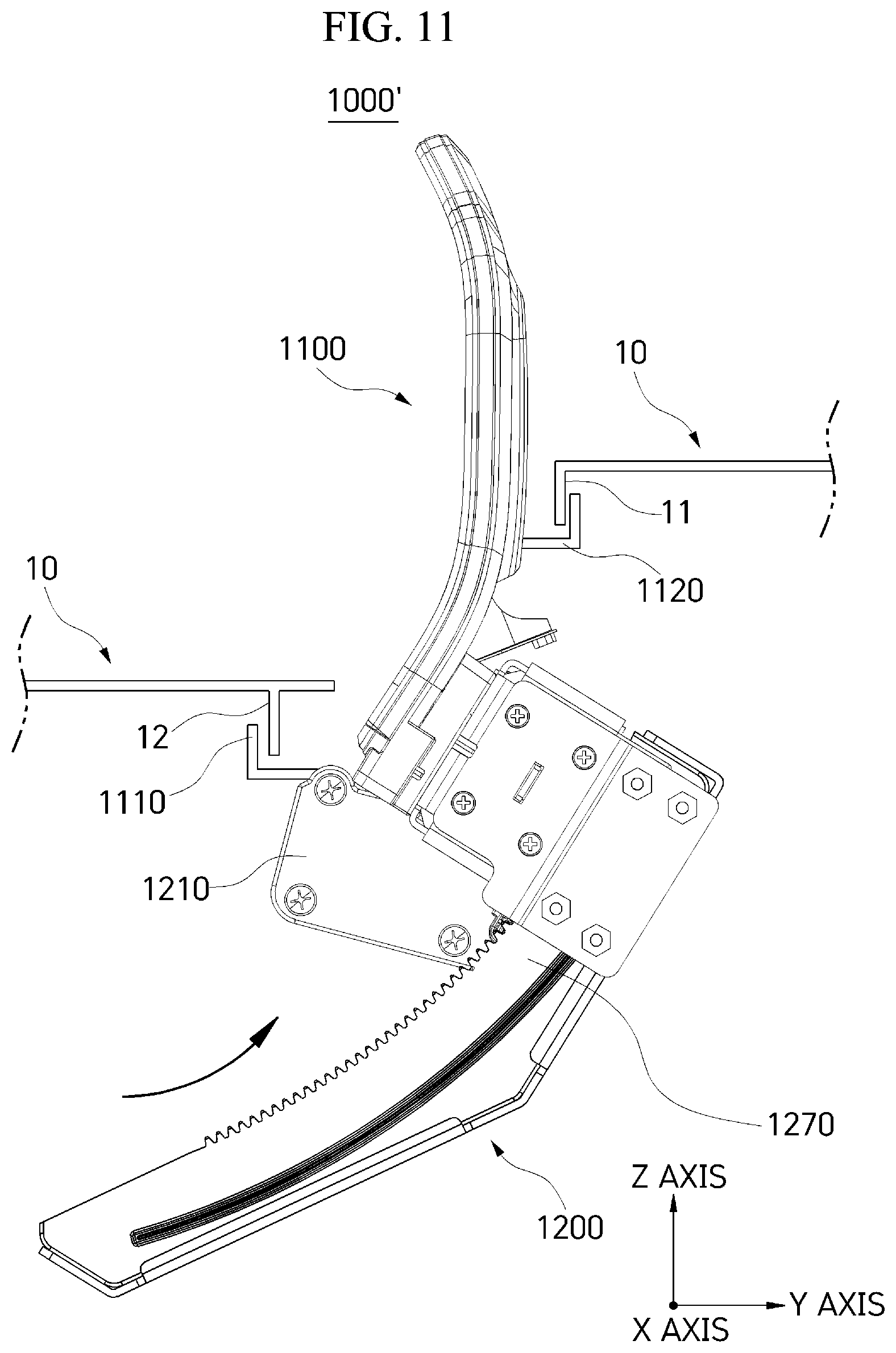 Patent US12365246 Figure 11 – Driving control method of vehicle display