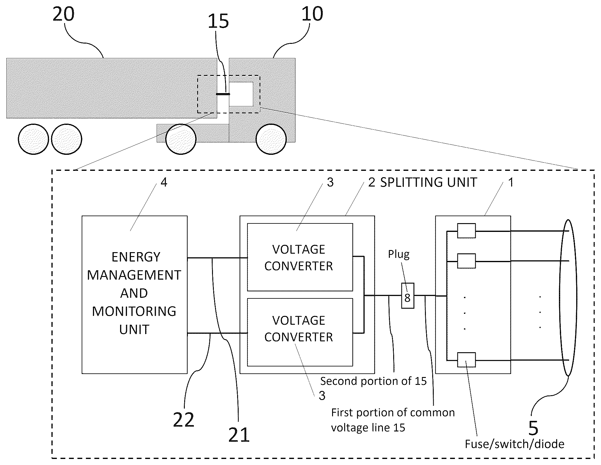 Patent US12365249 Figure 1 – System and a method for providing electric power